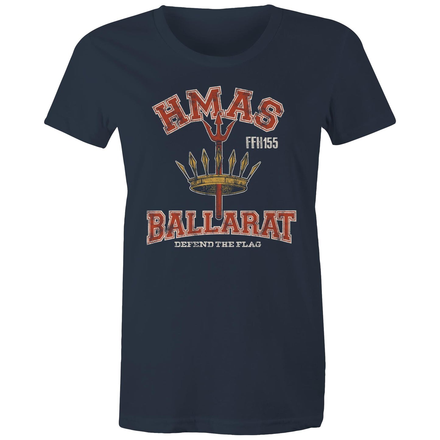 HMAS Ballarat (II) FFH156 Women's T-shirt (style Alpha, white)