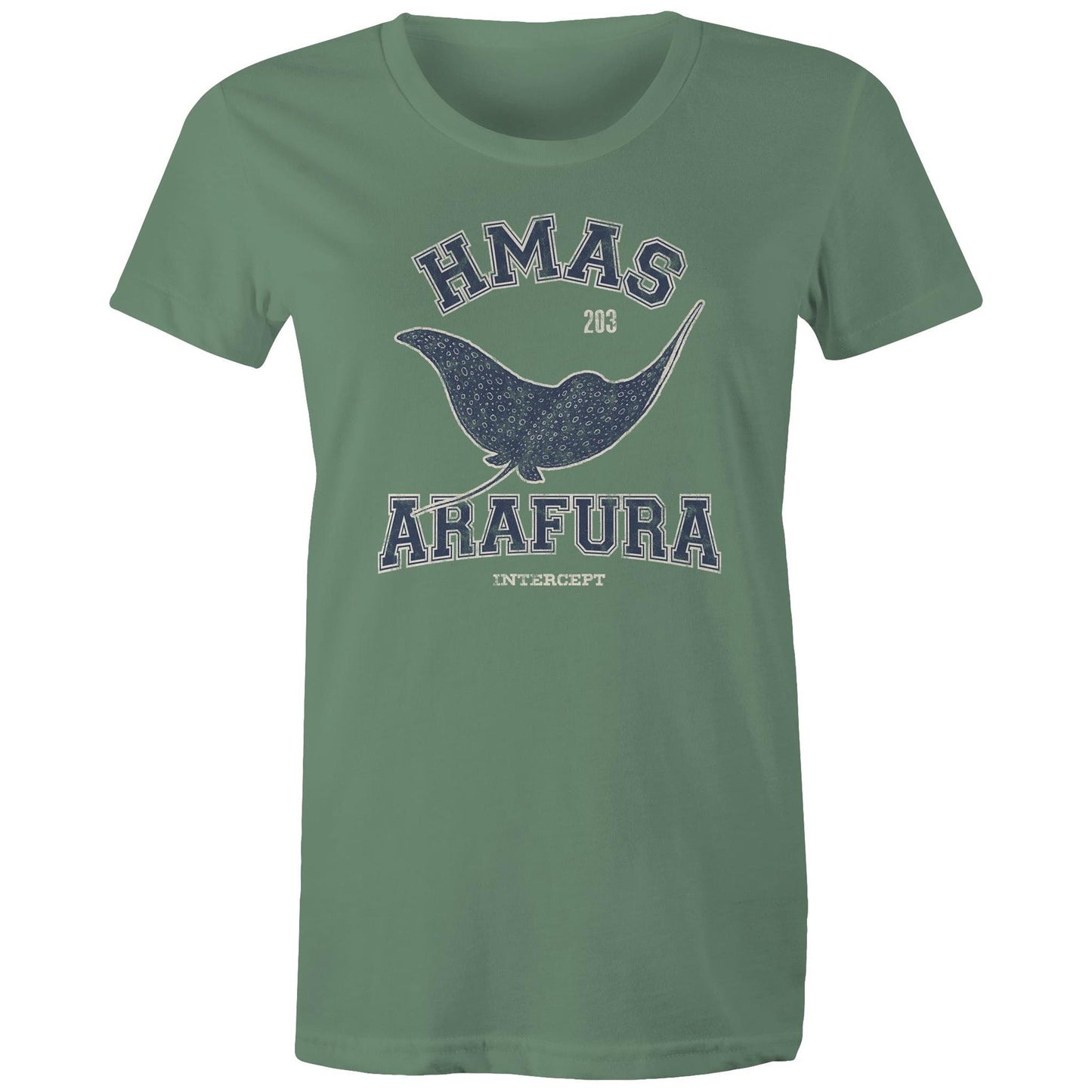 HMAS Arafura OPV203 Women's T-shirt (style Alpha, blue)