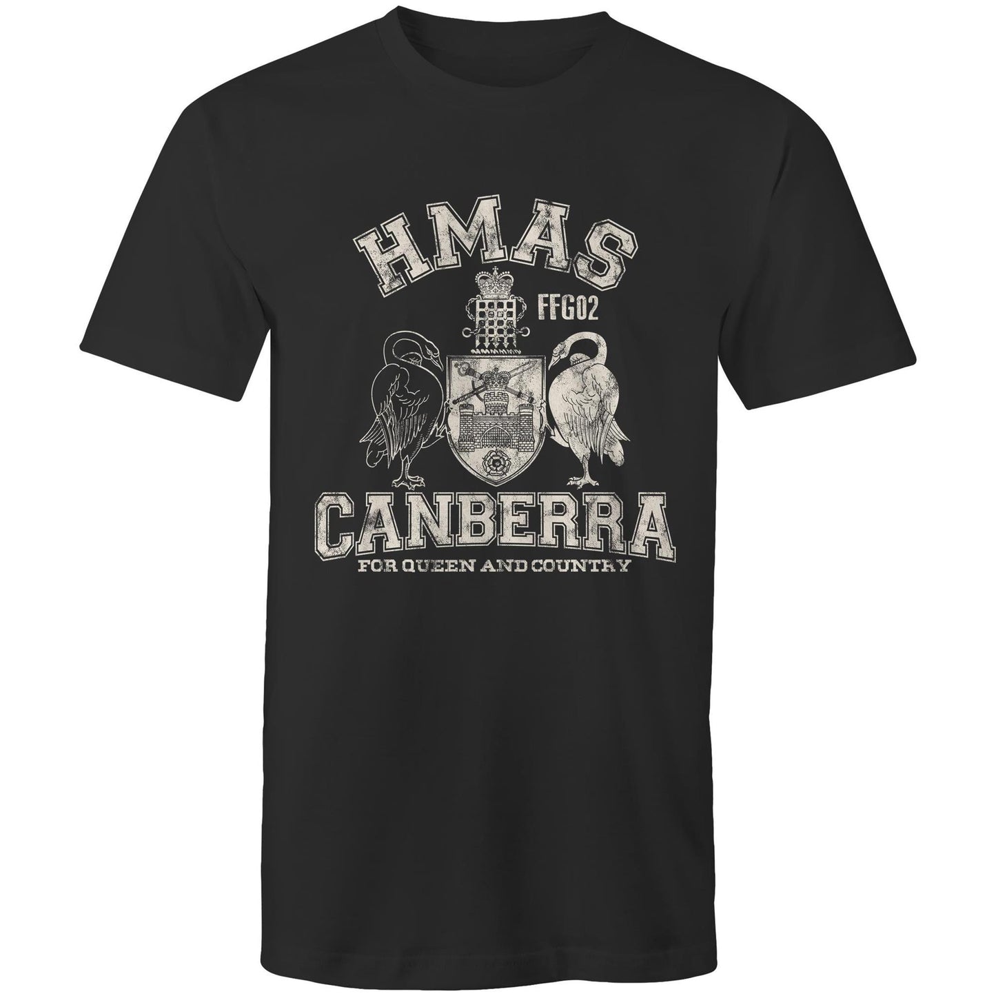 HMAS Canberra (II) FFG02 Men's T-shirt (style Alpha, white)