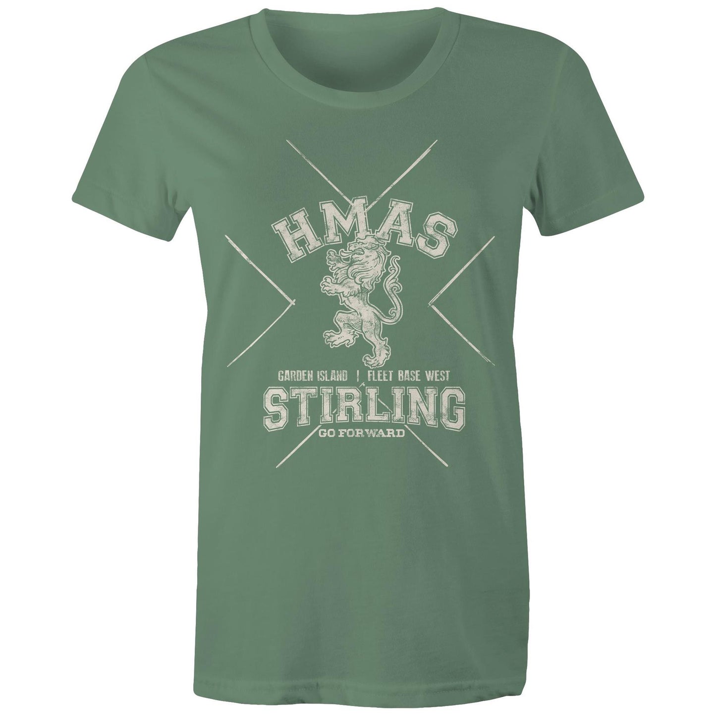HMAS Stirling Women's T-shirt (style Alpha, white)