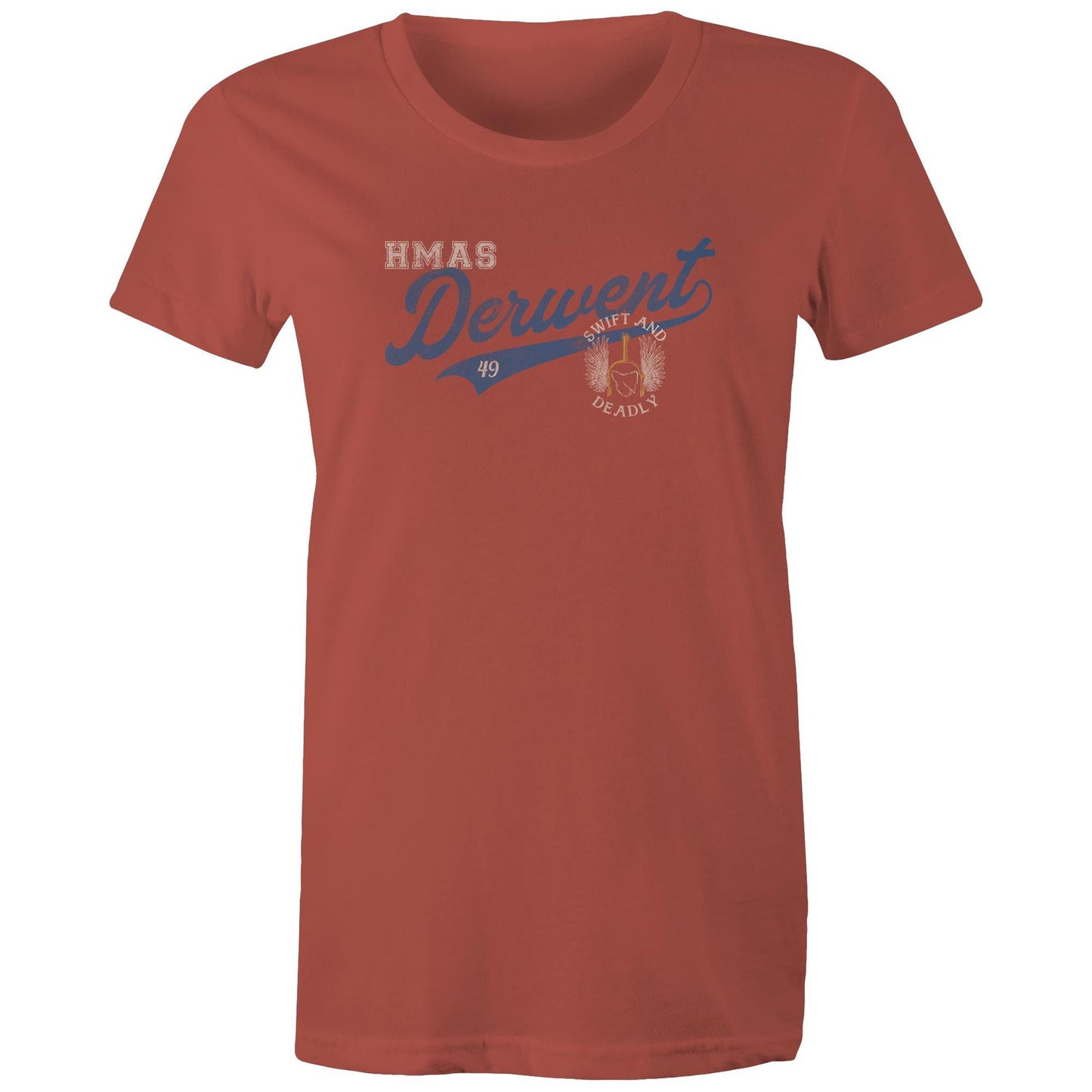 HMAS Derwent DE49 Women's T-shirt (style Bravo)