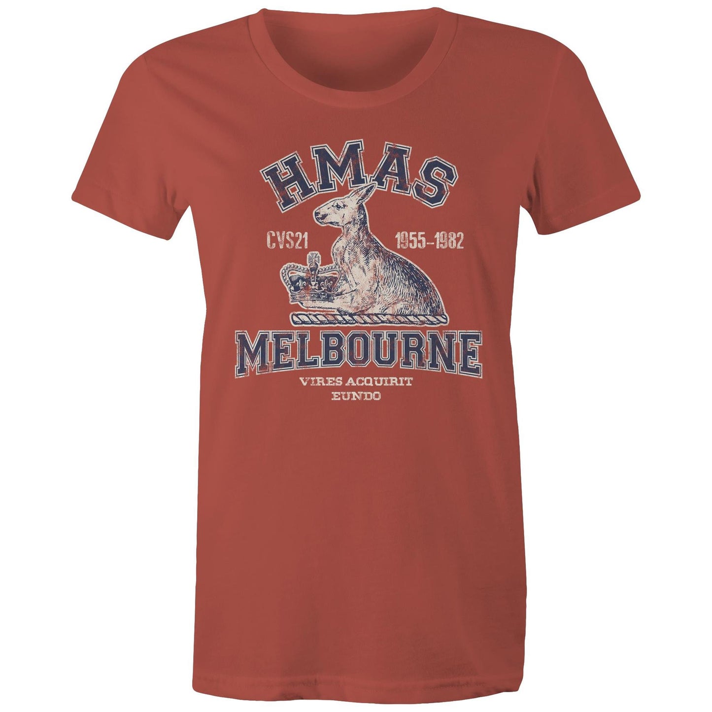 HMAS Melbourne (II) CVS21 Women's T-shirt (style Alpha, blue)
