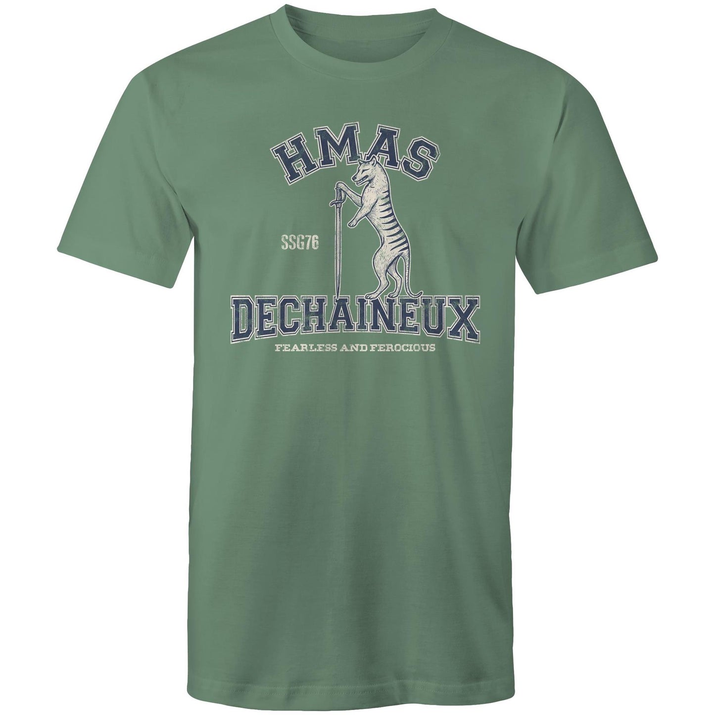 HMAS Dechaineux SSG76 Men's T-shirt (style Alpha, blue)