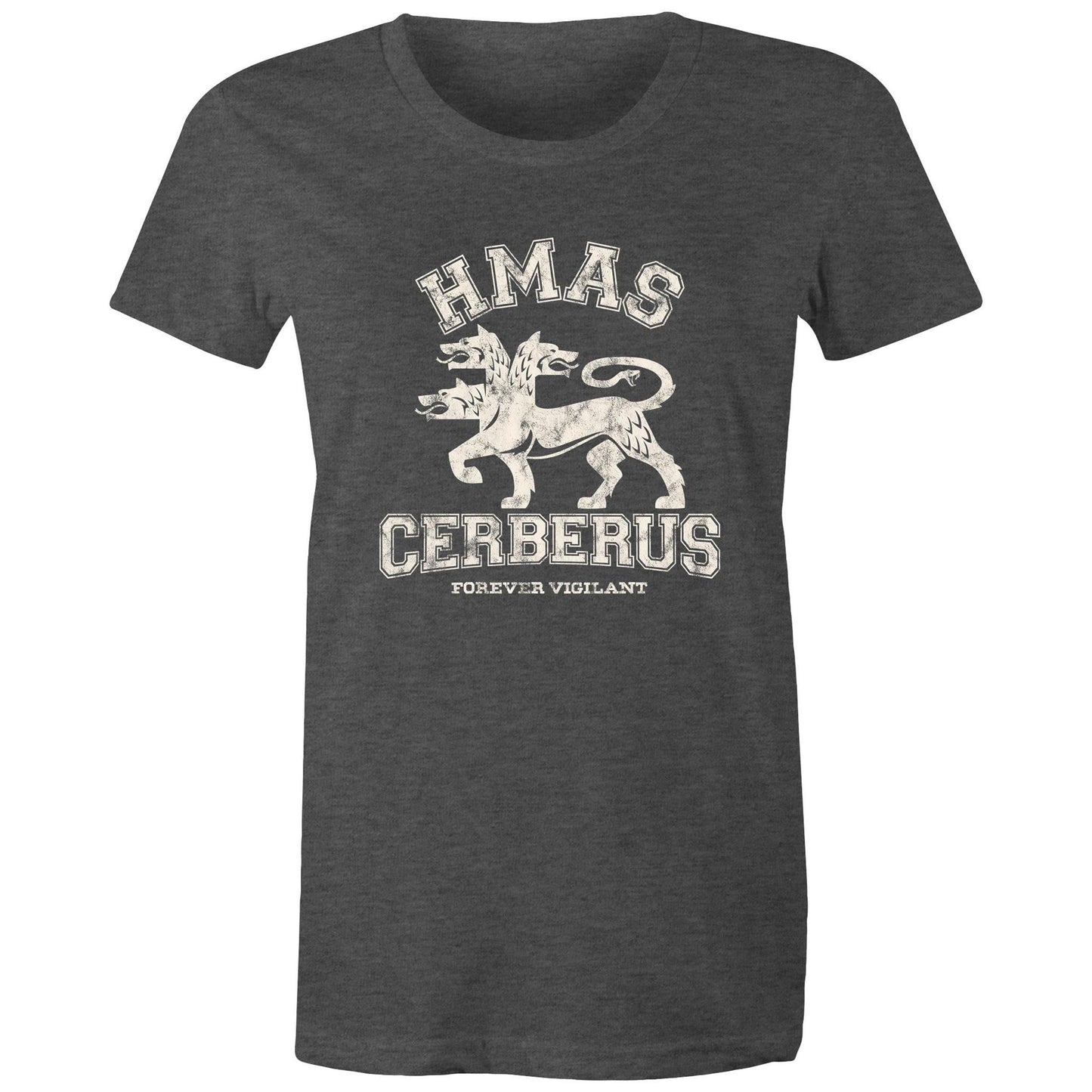 HMAS Cerberus Women's T-shirt (style Alpha, white)