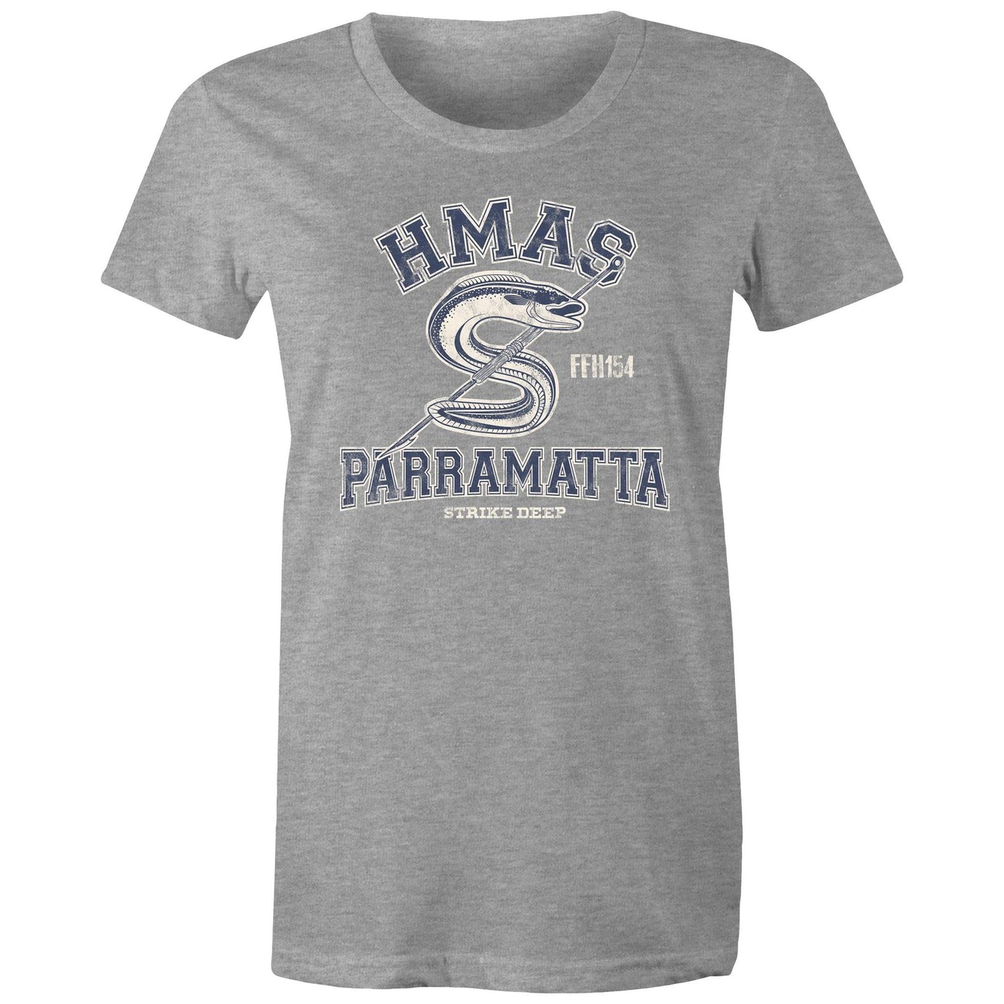 HMAS Parramatta (IV) FFH154 Women's T-shirt (style Alpha, blue)