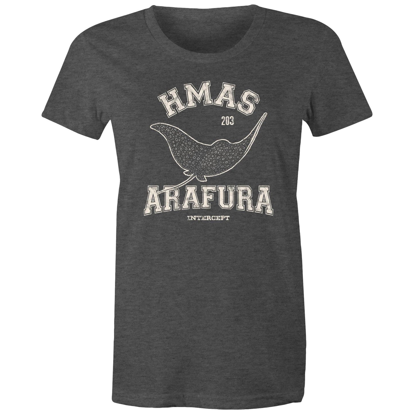 HMAS Arafura OPV203 Women's T-shirt (style Alpha, white)