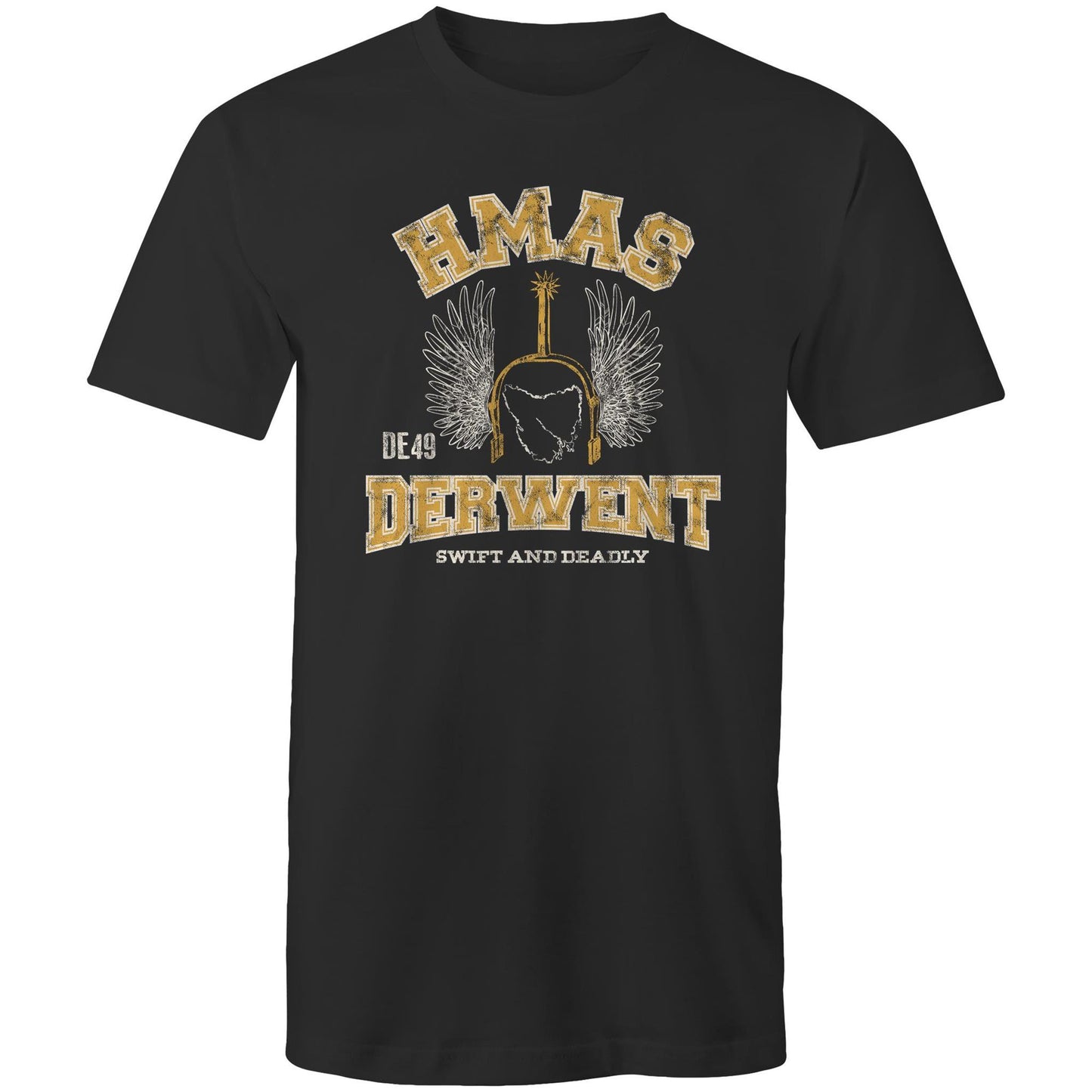 HMAS Derwent DE49 Men's T-shirt (Style Alpha, colour)