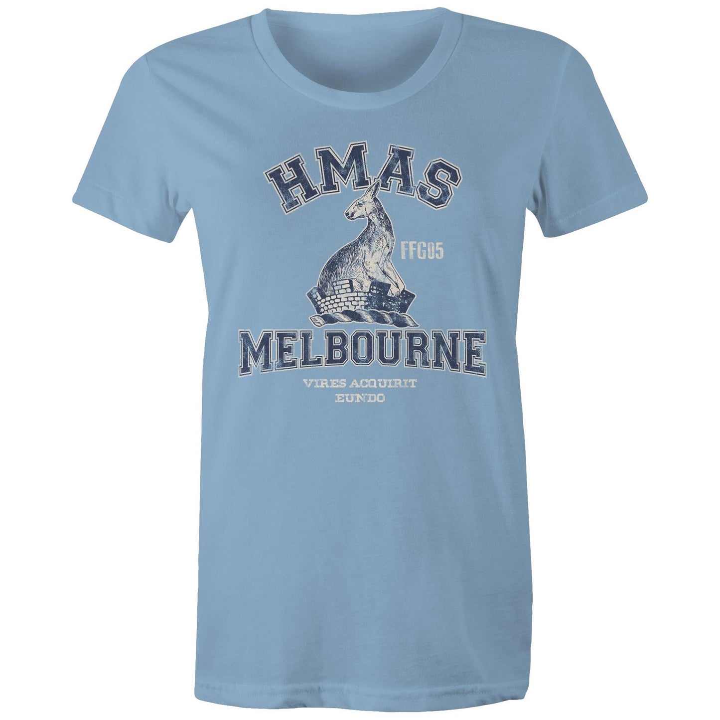 HMAS Melbourne (III) FFG05 Women's T-shirt (style Alpha, blue)
