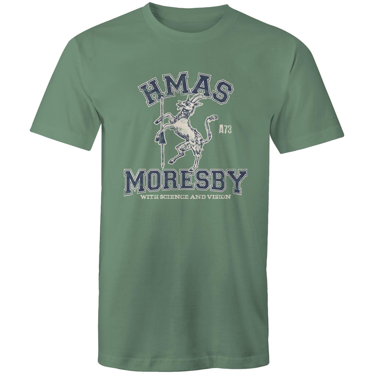 HMAS Moresby (II) A73 Men's T-shirt (style Alpha, blue)