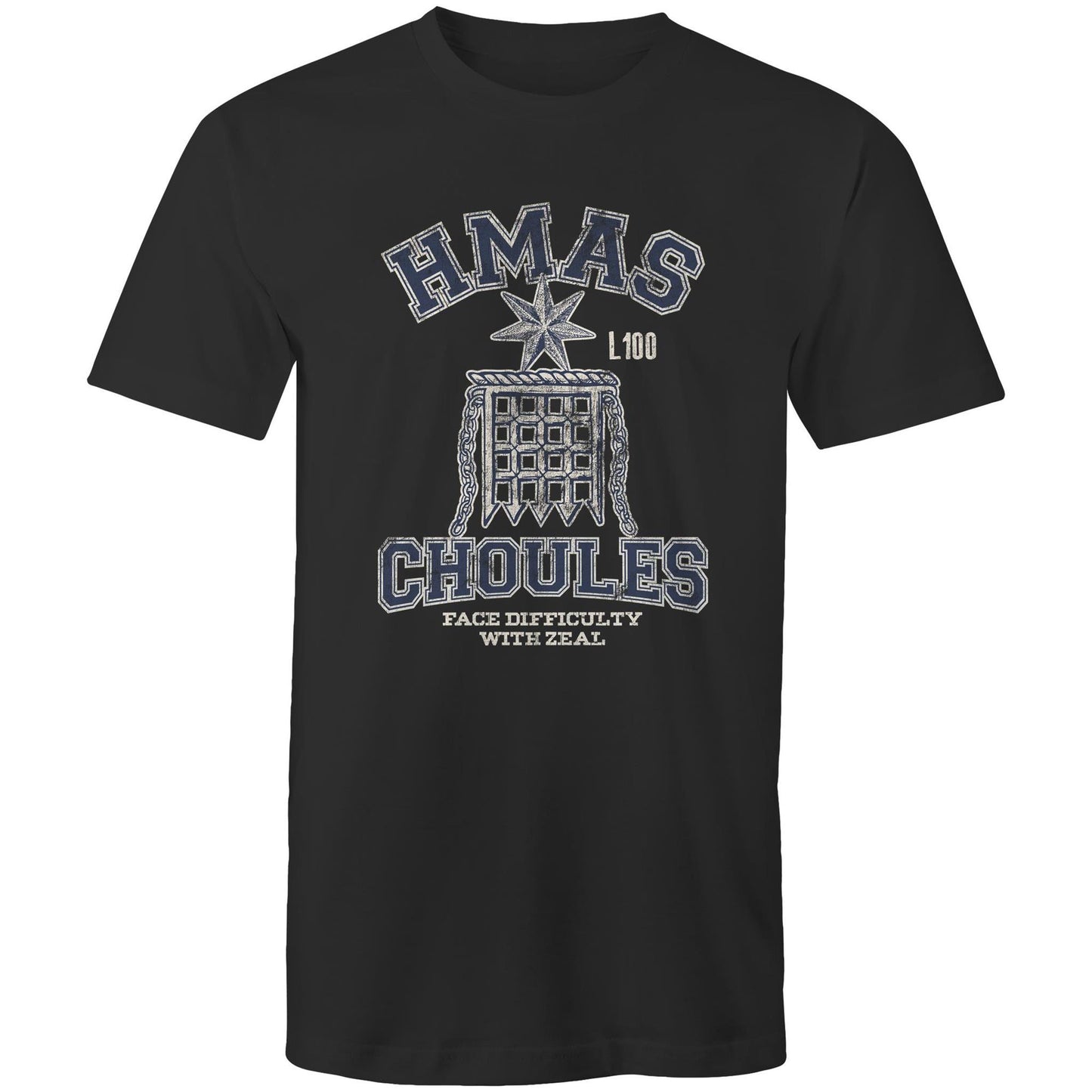 HMAS Choules L100 Men's T-shirt (style Alpha, blue)