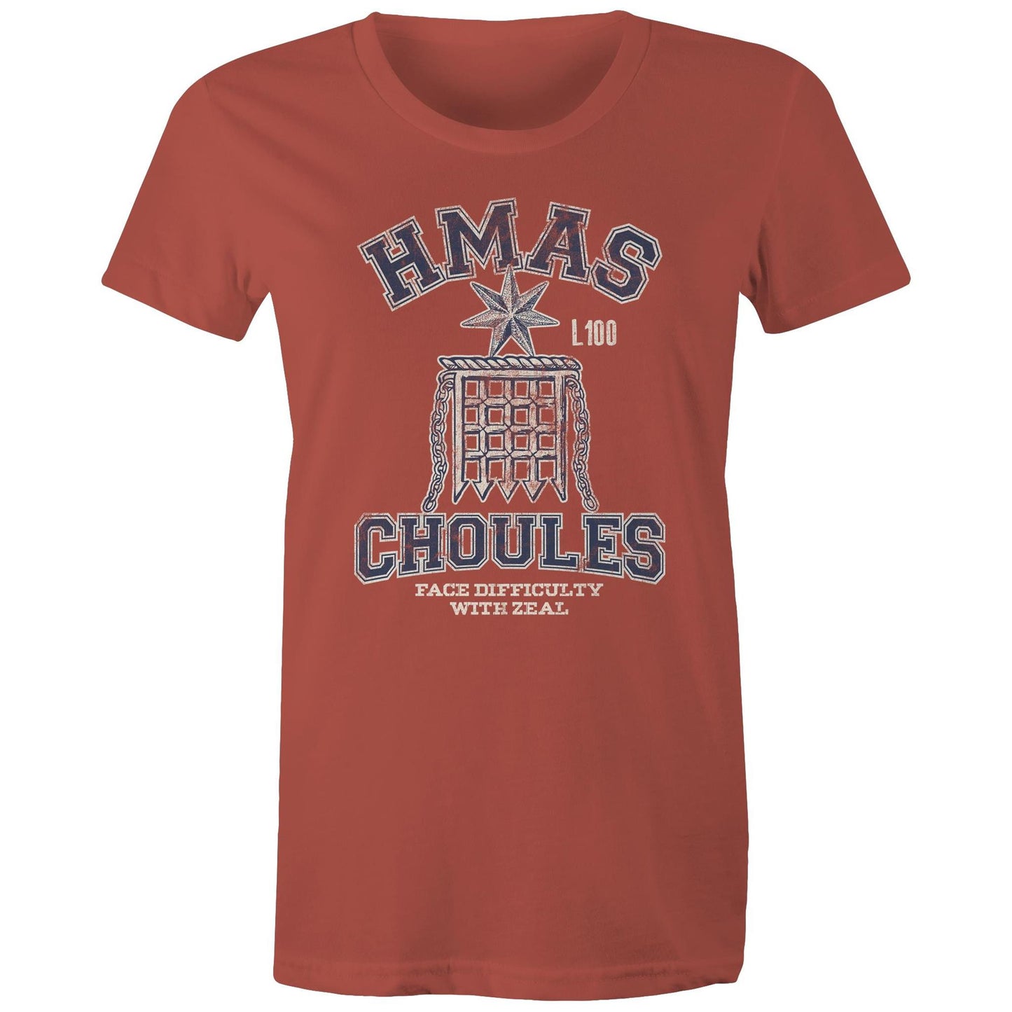 HMAS Choules L100 Women's T-shirt (style Alpha, blue)