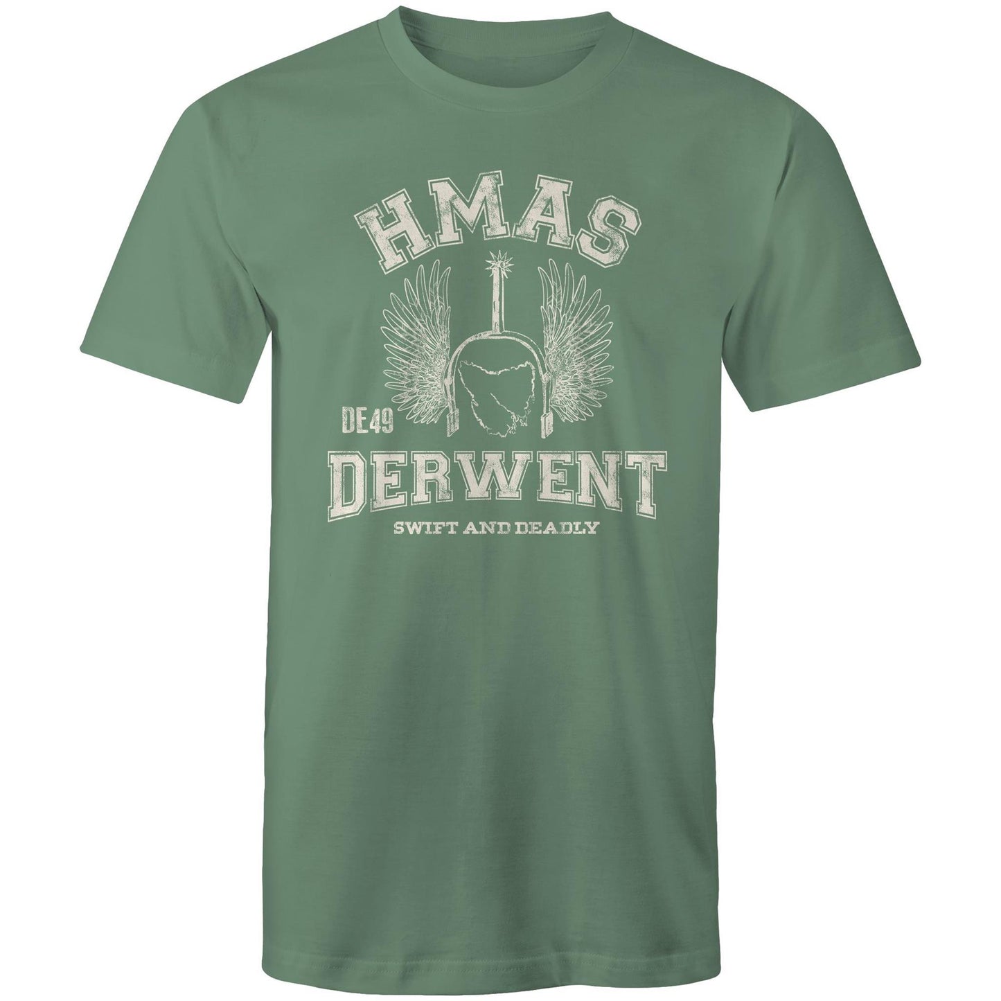 HMAS Derwent DE49 Men's T-shirt (style Alpha, white)