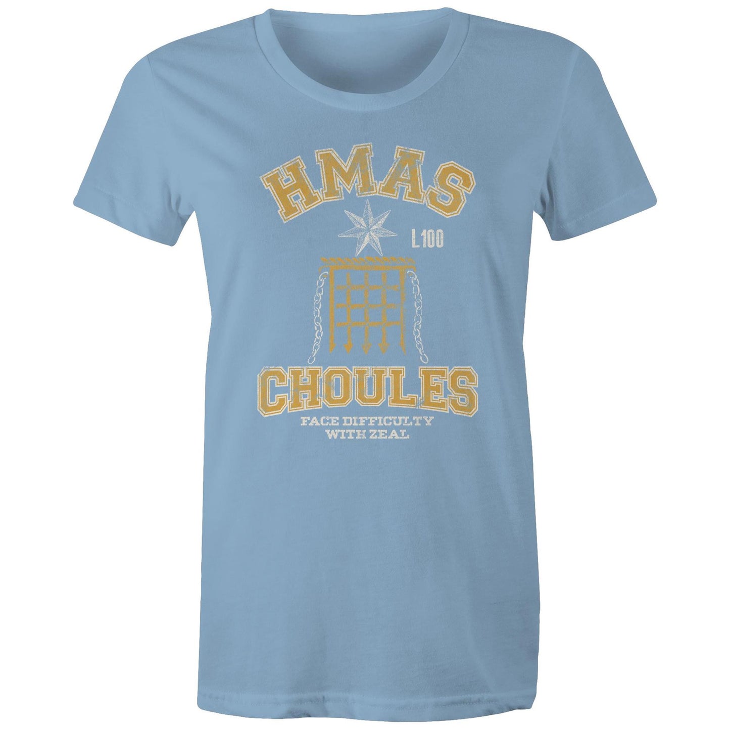 HMAS Choules L100 Women's T-shirt (style Alpha, colour)
