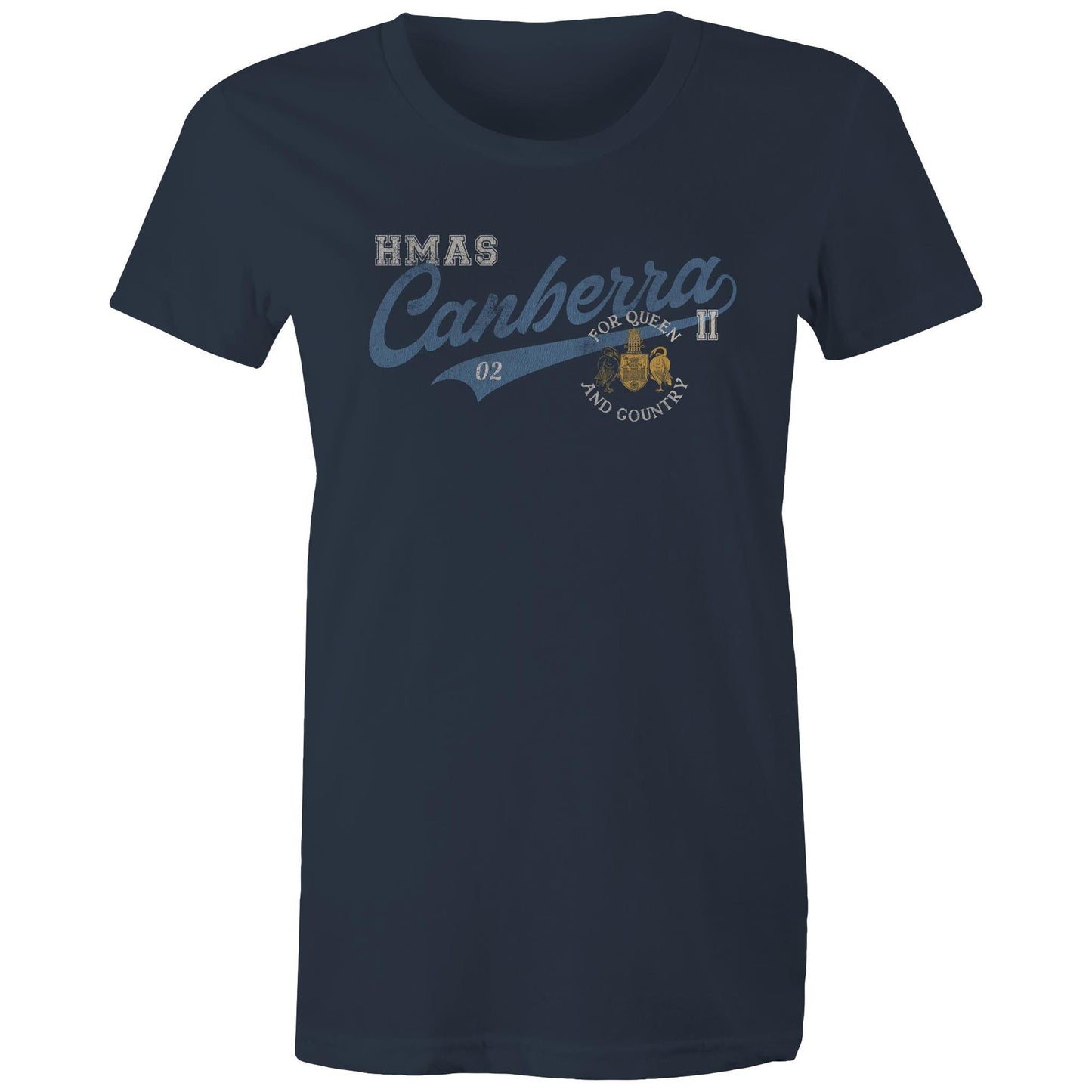 HMAS Canberra (II) FFG02 Women's T-shirt (style Bravo)