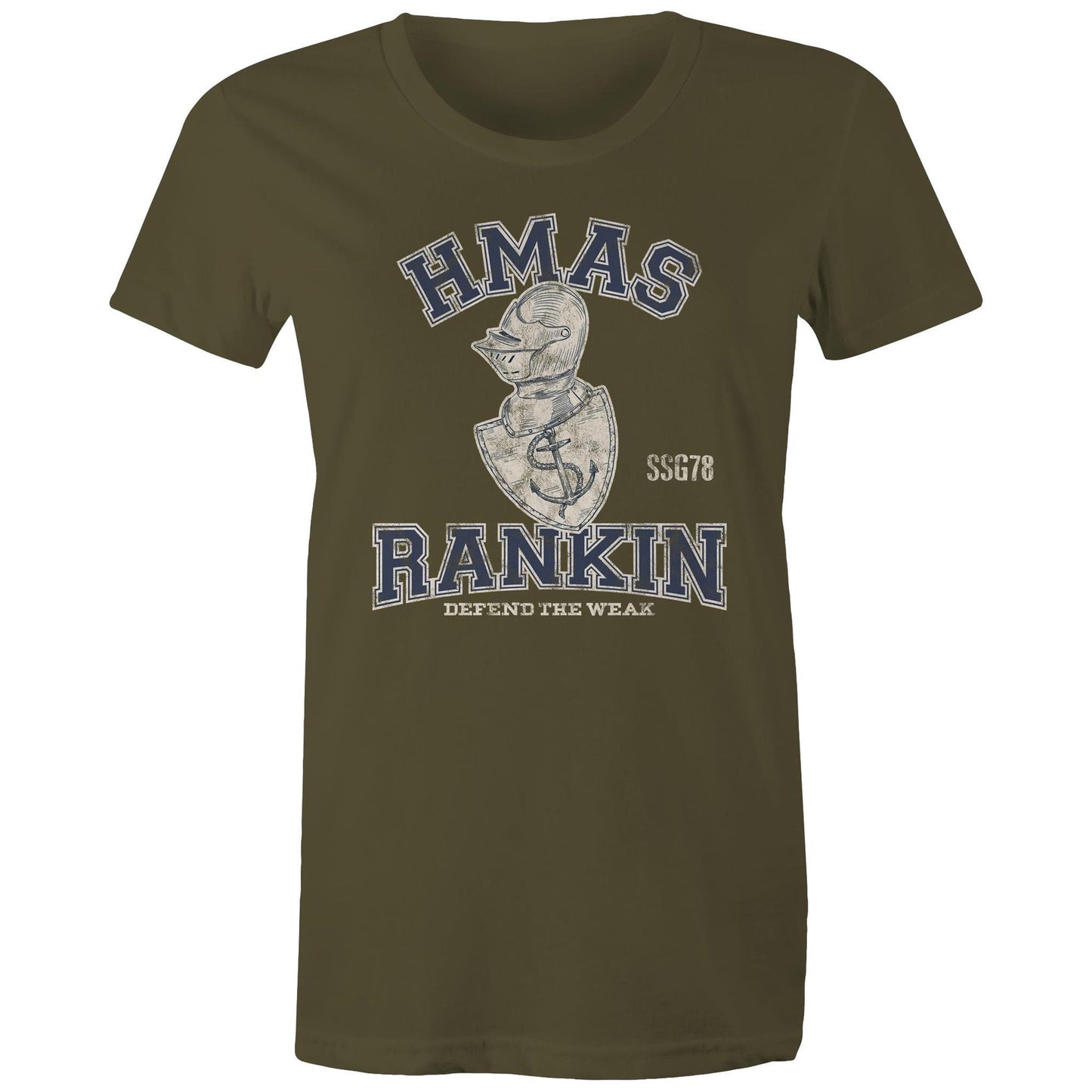 HMAS Rankin SSG78 Women's T-shirt (style Alpha, blue)