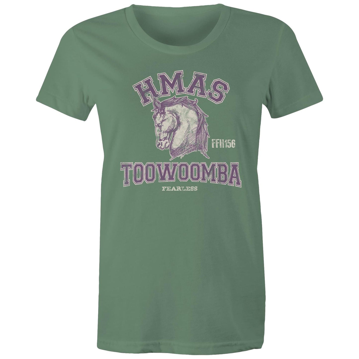 HMAS Toowoomba FFH156 Women's T-shirt (style Alpha, colour)