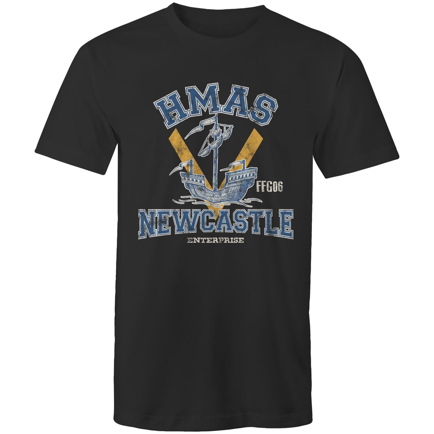 HMAS Newcastle FFG06 Men's T-shirt (style Alpha, colour)