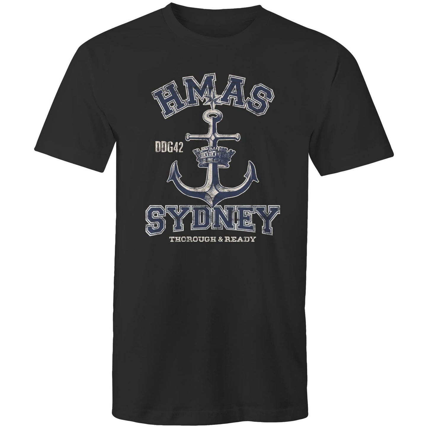 HMAS Sydney (V) DDG42 Men's T-shirt (style Alpha, blue)
