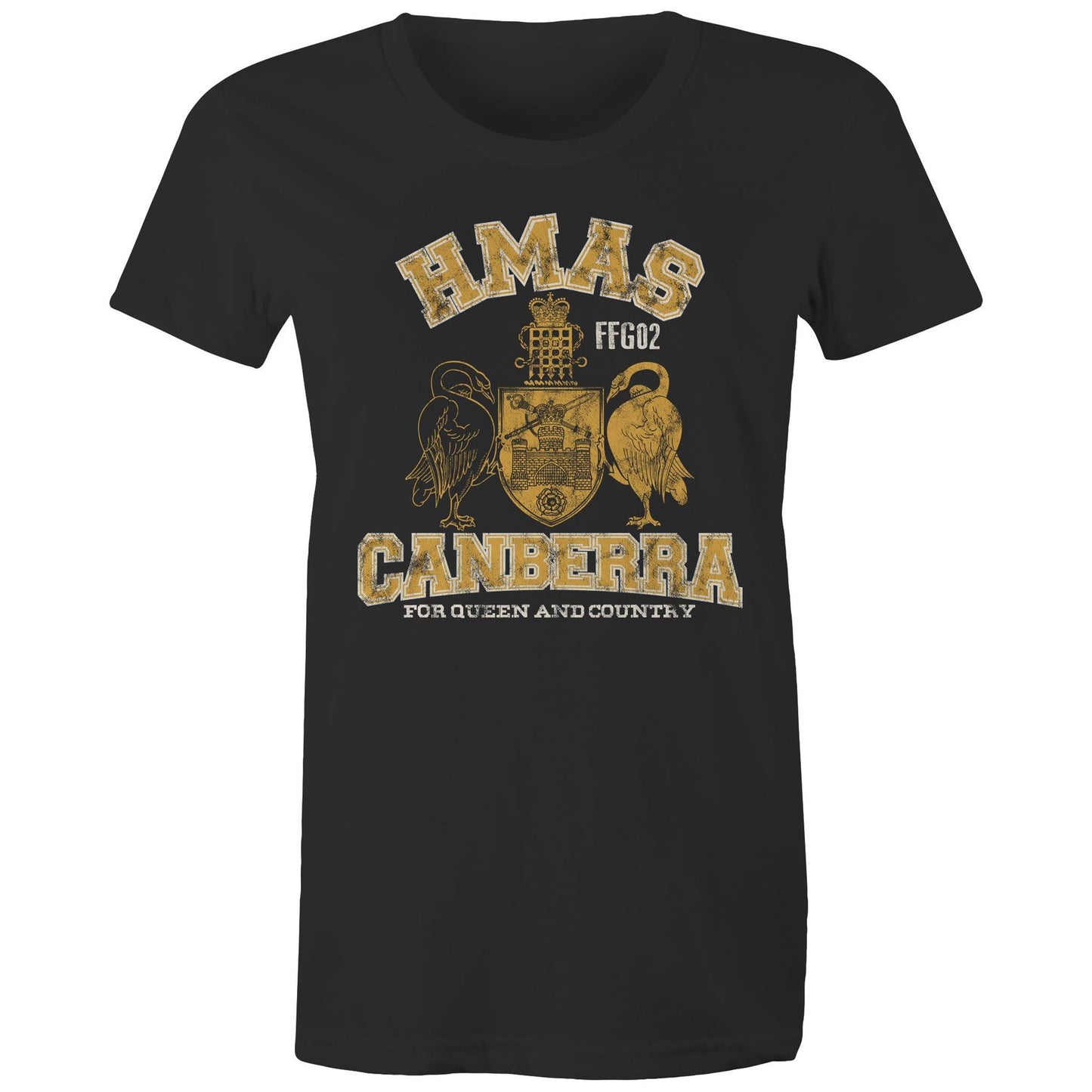 HMAS Canberra (II) FFG02 Women's T-shirt (style Alpha, colour)