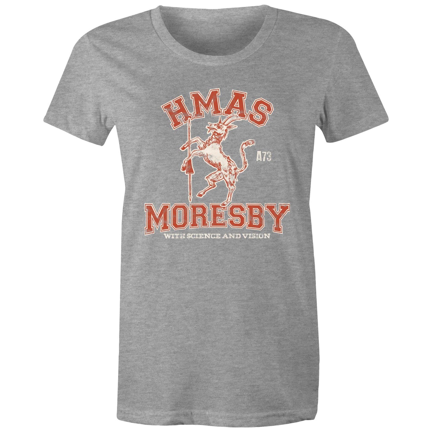 HMAS Moresby (II) A73 Women's T-shirt (style Alpha, colour)