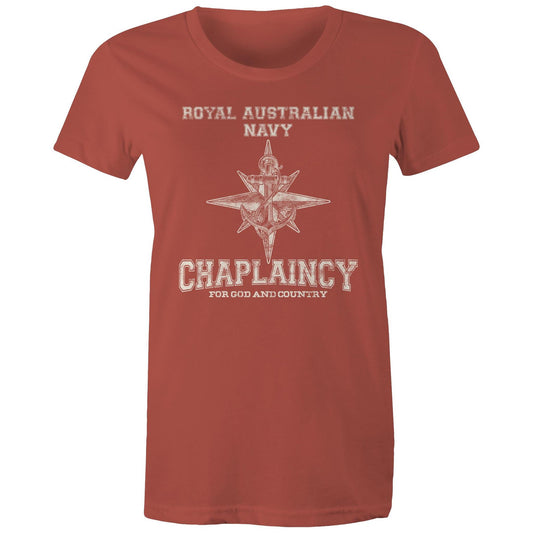 RAN Chaplaincy Branch Women's T-shirt (style Alpha, white)