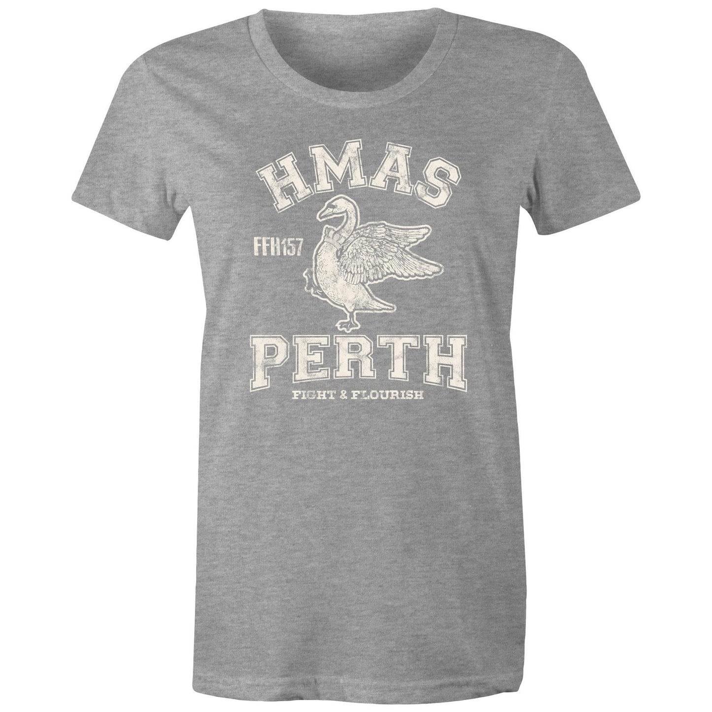 HMAS Perth (III) FFH157 Women's T-shirt (style Alpha, white)