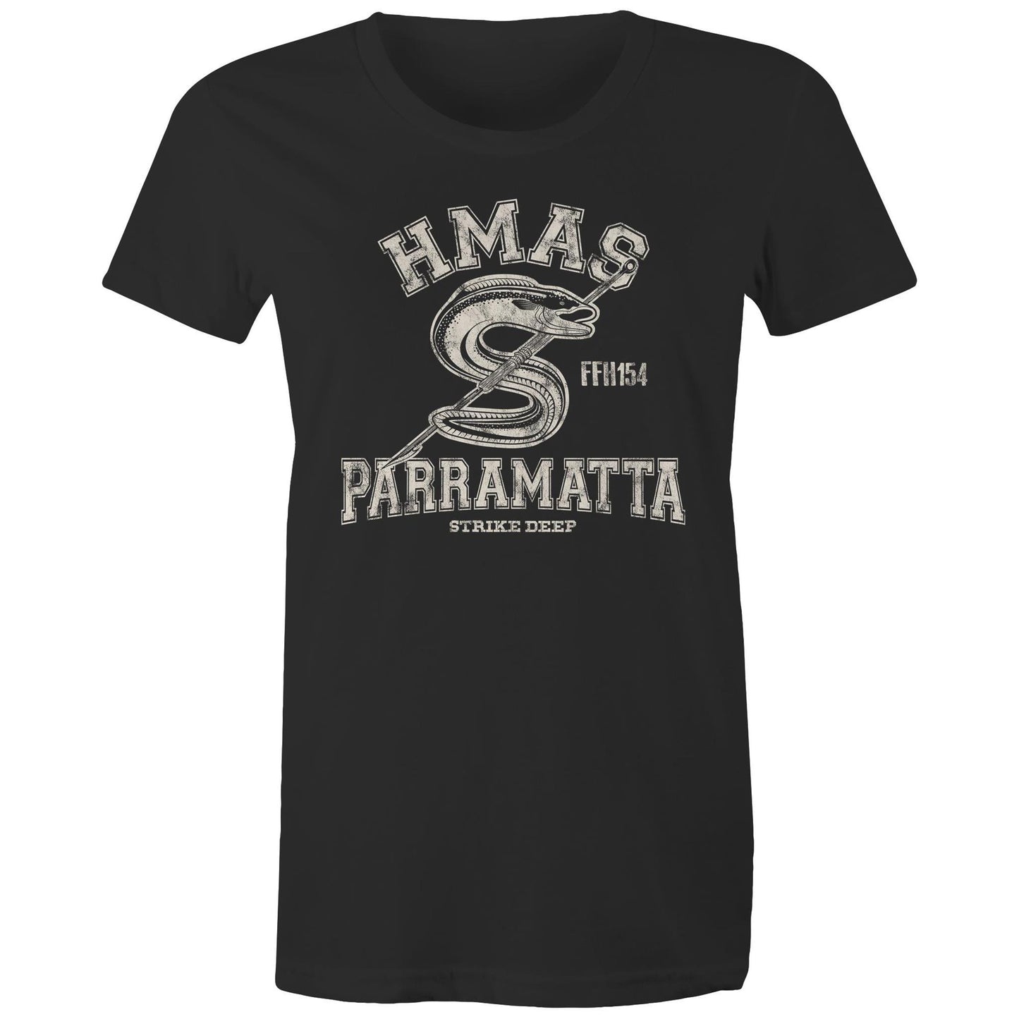 HMAS Parramatta (IV) FFH154 Women's T-shirt (style Alpha, white)