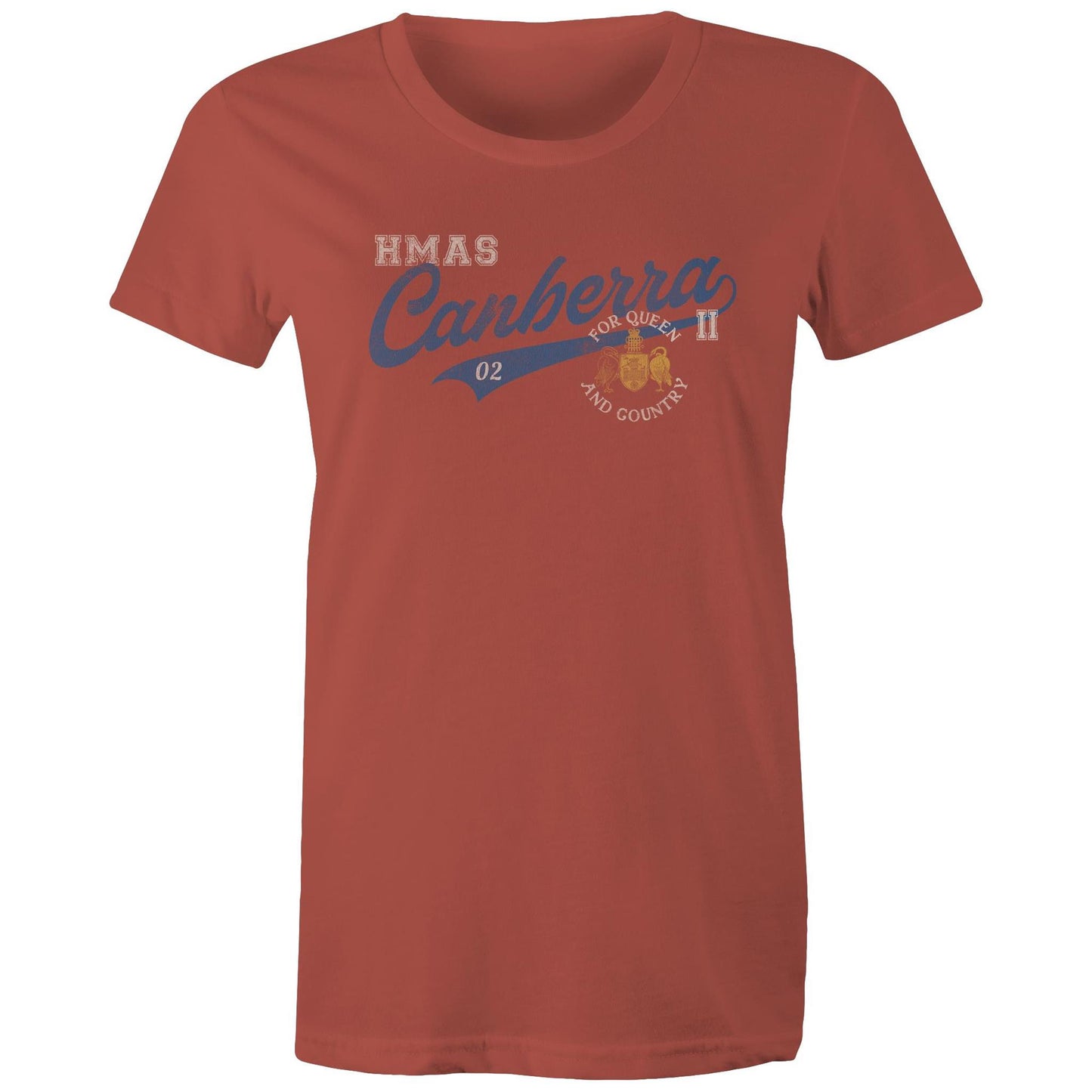 HMAS Canberra (II) FFG02 Women's T-shirt (style Bravo)