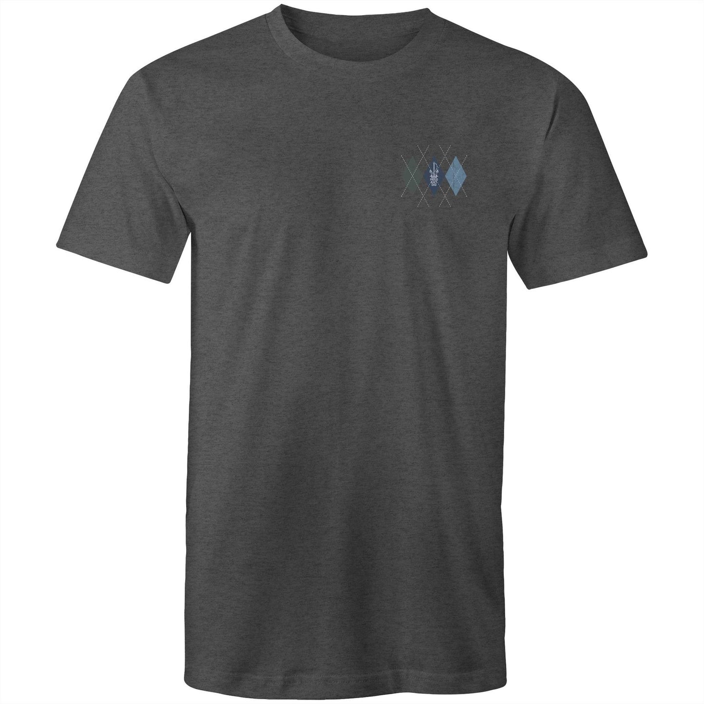 Proud Navy Dad (Argyle) Men's T-shirt