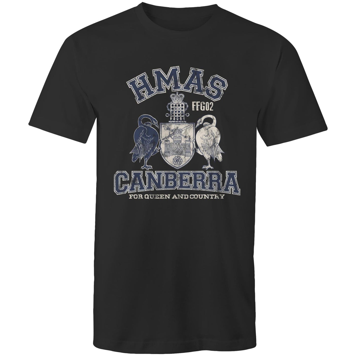HMAS Canberra (II) FFG02 Men's T-shirt (style Alpha, blue)