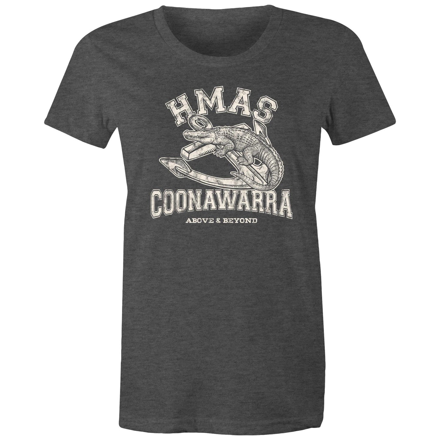 HMAS Coonawarra Women's T-shirt (style Alpha, white)