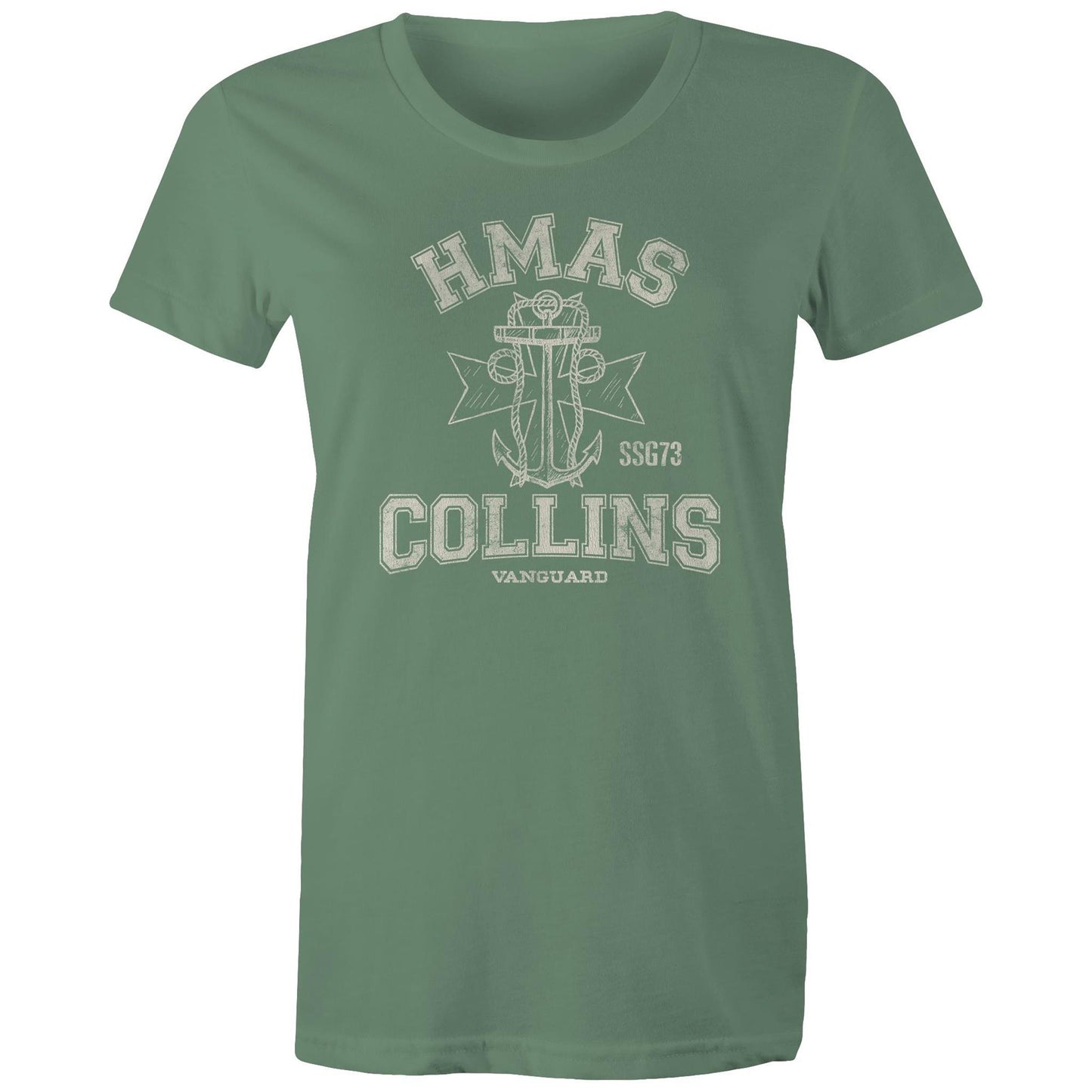 HMAS Collins SSG73 Women's T-shirt (style Alpha, white)