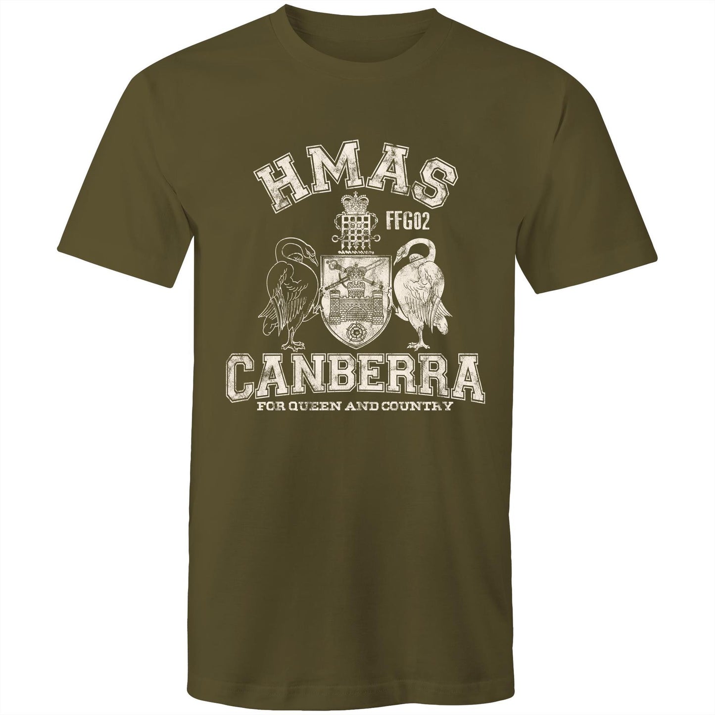 HMAS Canberra (II) FFG02 Men's T-shirt (style Alpha, white)