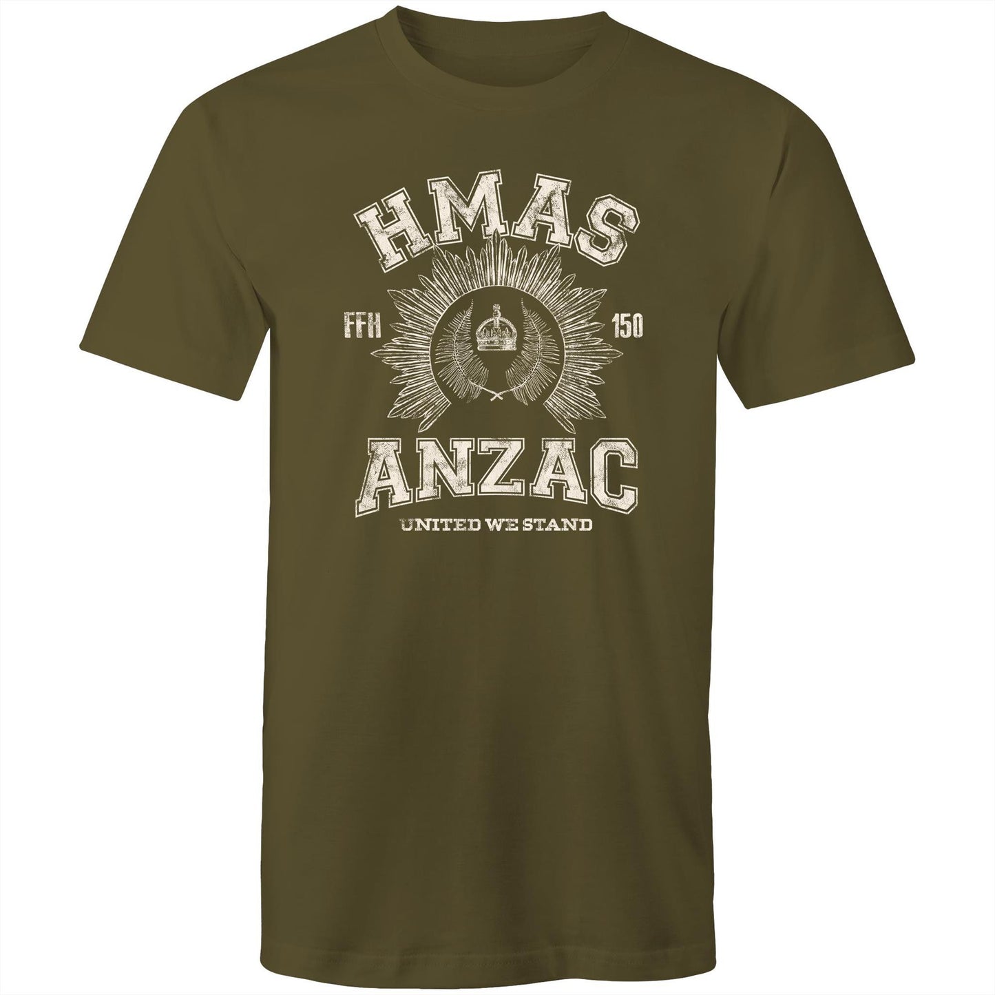 HMAS Anzac (III) FFH150 Men's T-shirt (style Alpha, white)
