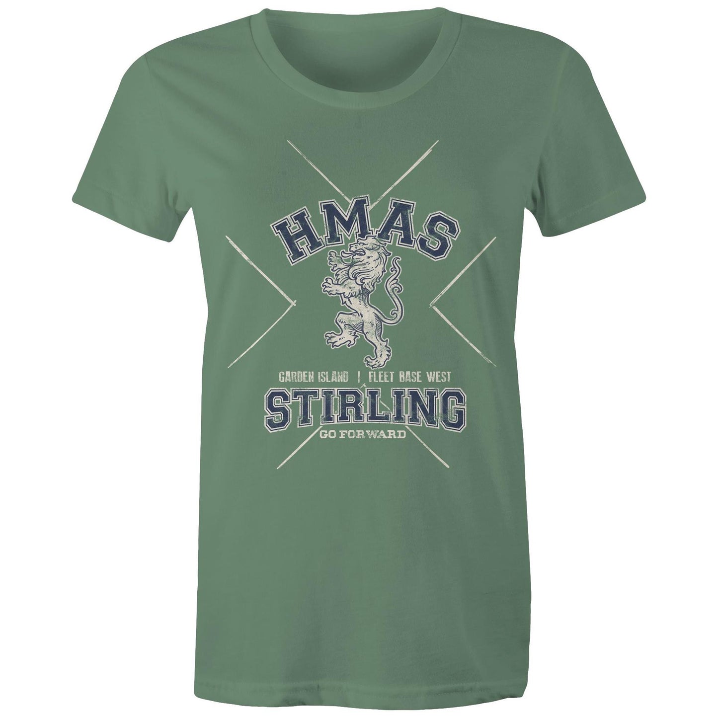 HMAS Stirling Women's T-shirt (style Alpha, blue)