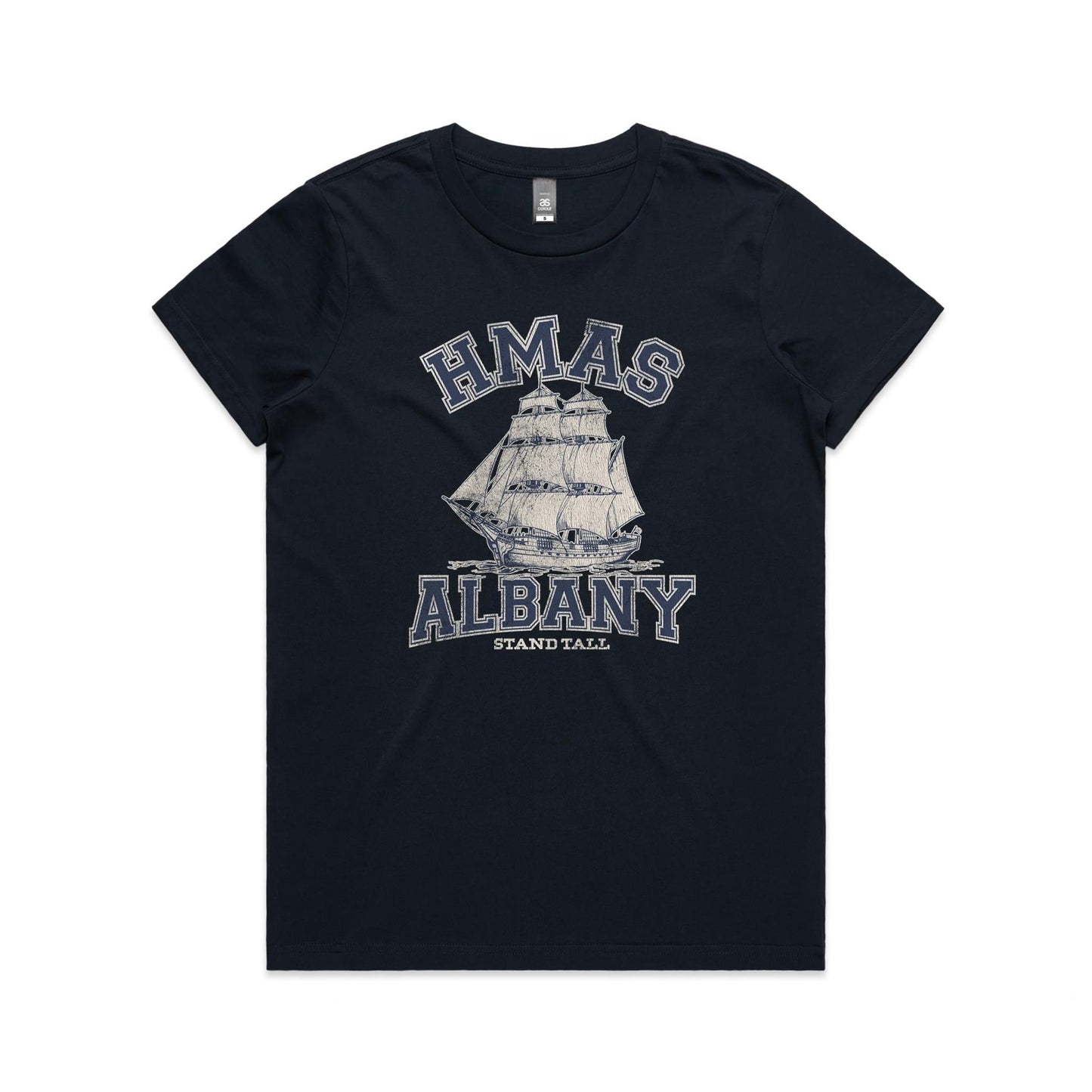 HMAS Albany P86 Women's T-shirt (style Alpha, blue)
