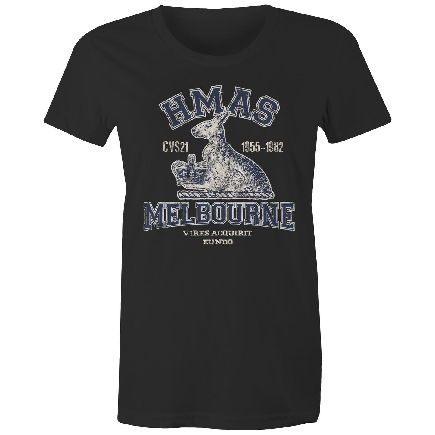 HMAS Melbourne (II) CVS21 Women's T-shirt (style Alpha, blue)