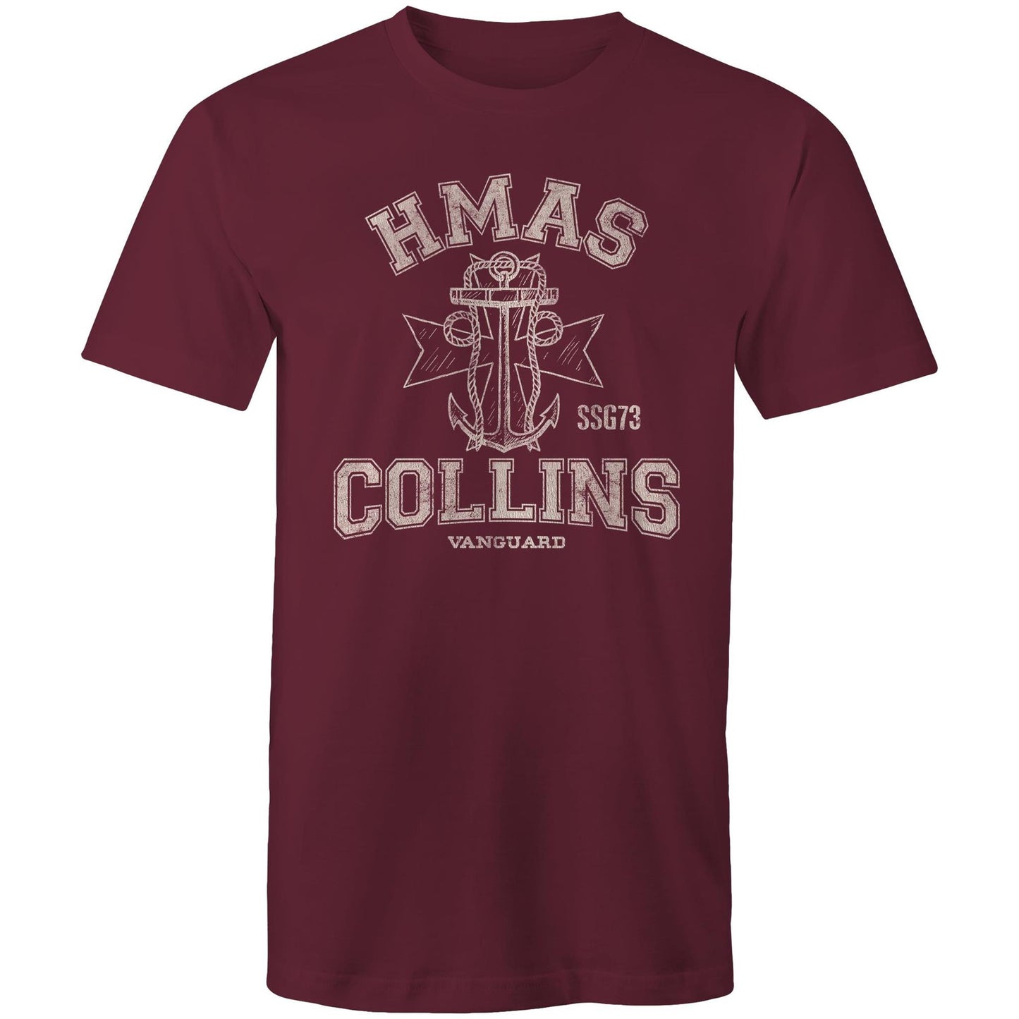 HMAS Collins SSG73 Men's T-shirt (style Alpha, white)