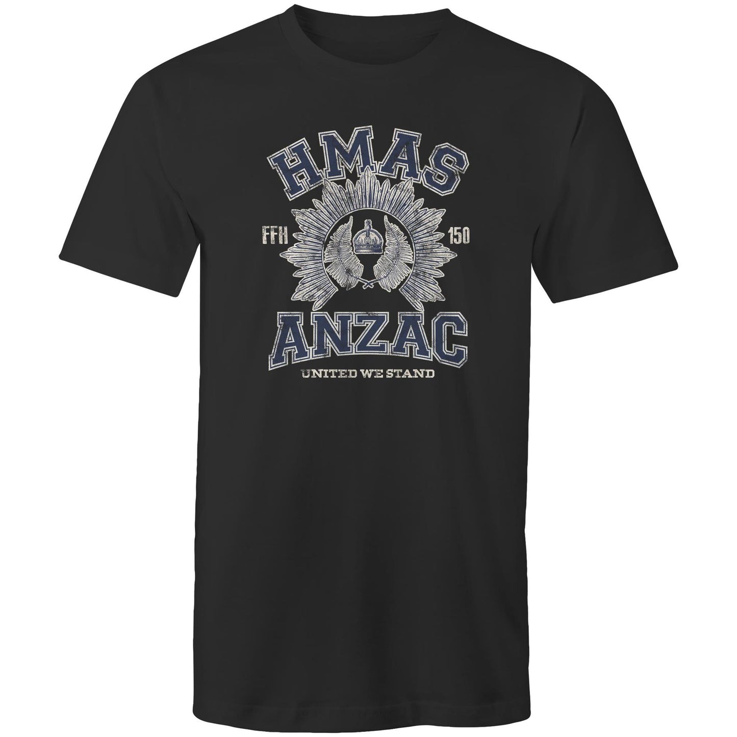 HMAS Anzac (III) FFH150 Men's T-shirt (style Alpha, blue)