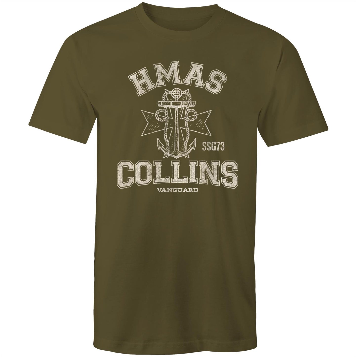 HMAS Collins SSG73 Men's T-shirt (style Alpha, white)