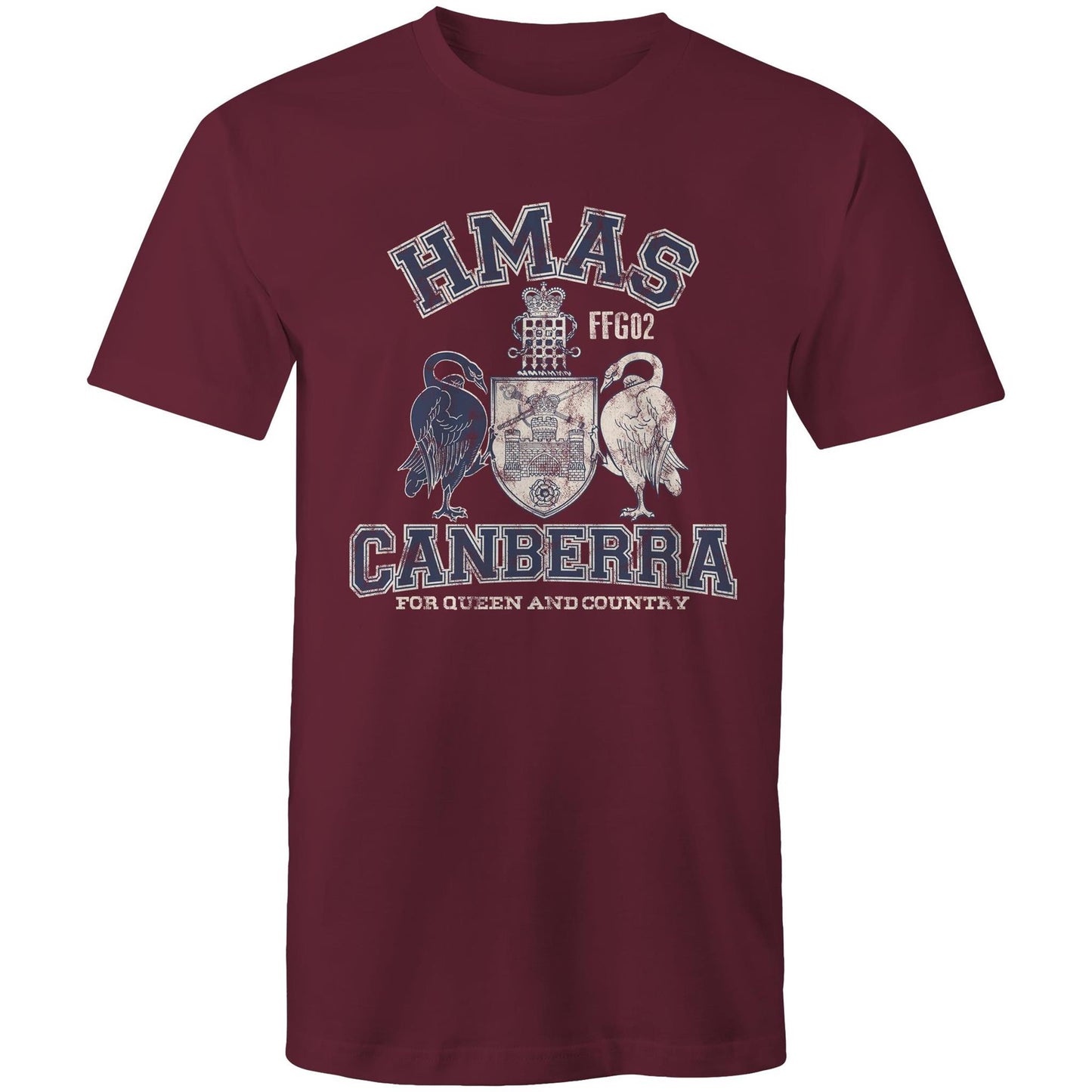 HMAS Canberra (II) FFG02 Men's T-shirt (style Alpha, blue)