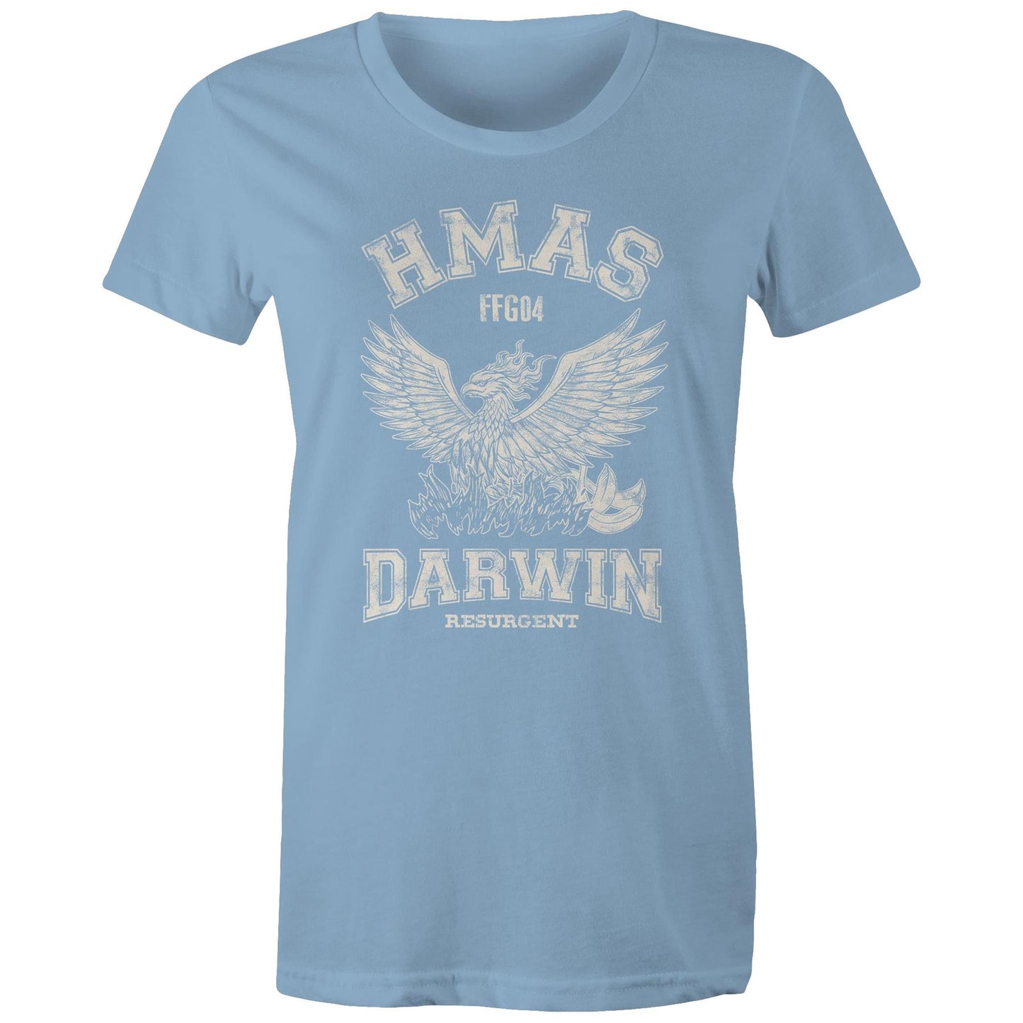 HMAS Darwin FFG04 Women's T-shirt (style Alpha, white)