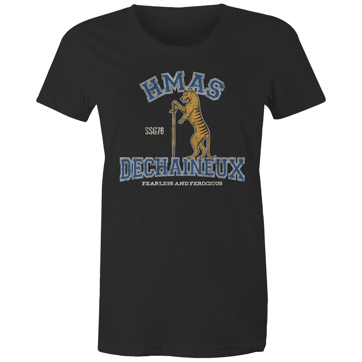HMAS Dechaineux SSG76 Women's T-shirt (style Alpha, colour)