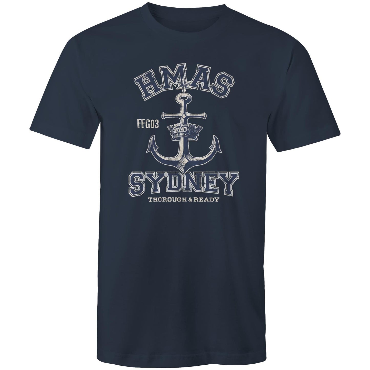 HMAS Sydney (IV) FFG03 Men's T-shirt (style Alpha, blue)