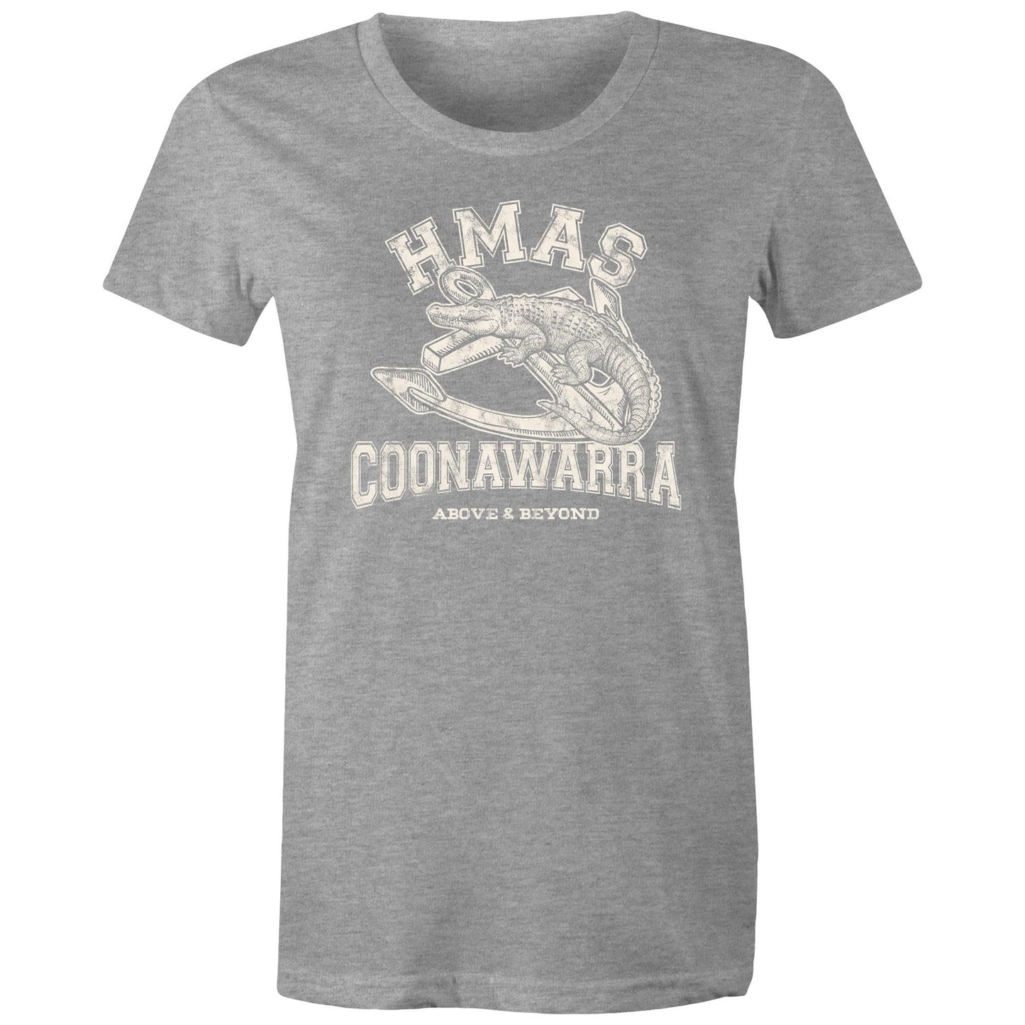 HMAS Coonawarra Women's T-shirt (style Alpha, white)