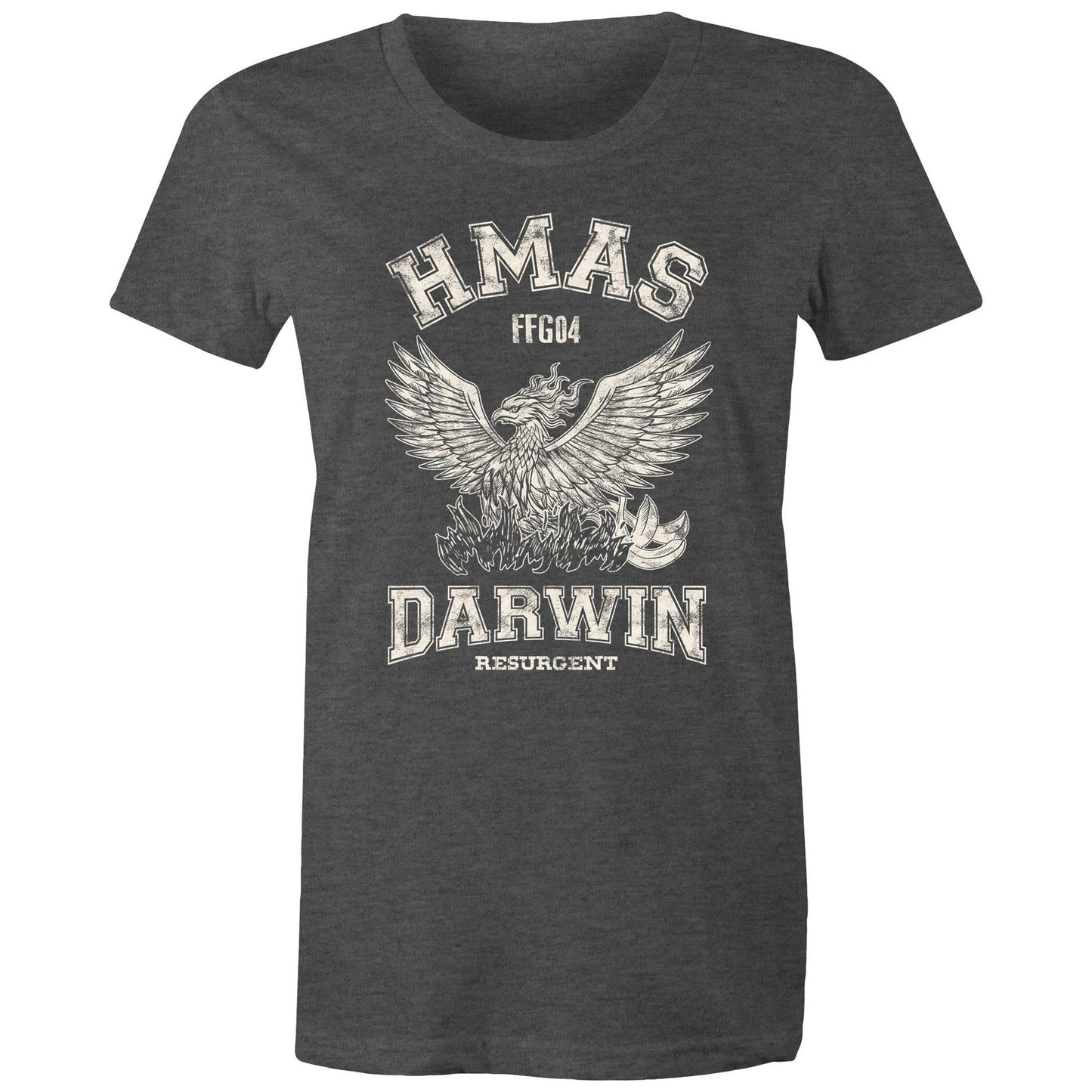 HMAS Darwin FFG04 Women's T-shirt (style Alpha, white)