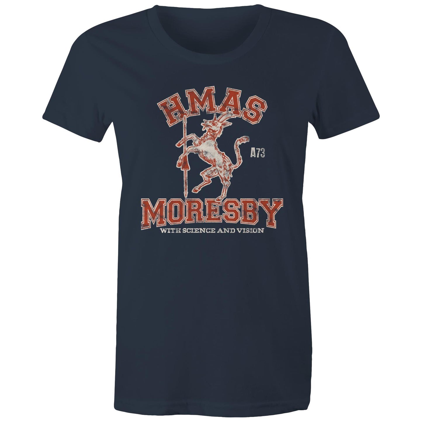HMAS Moresby (II) A73 Women's T-shirt (style Alpha, colour)