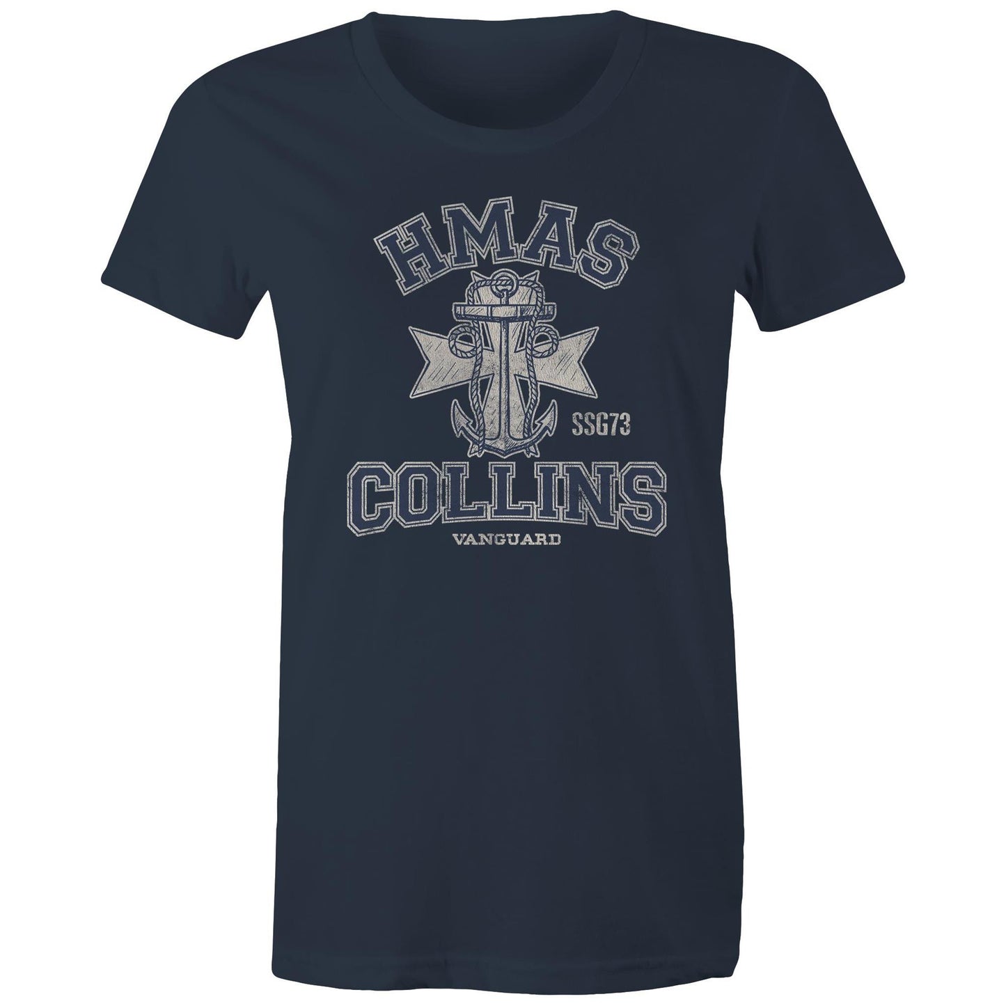 HMAS Collins SSG73 Women's T-shirt (style Alpha, blue)