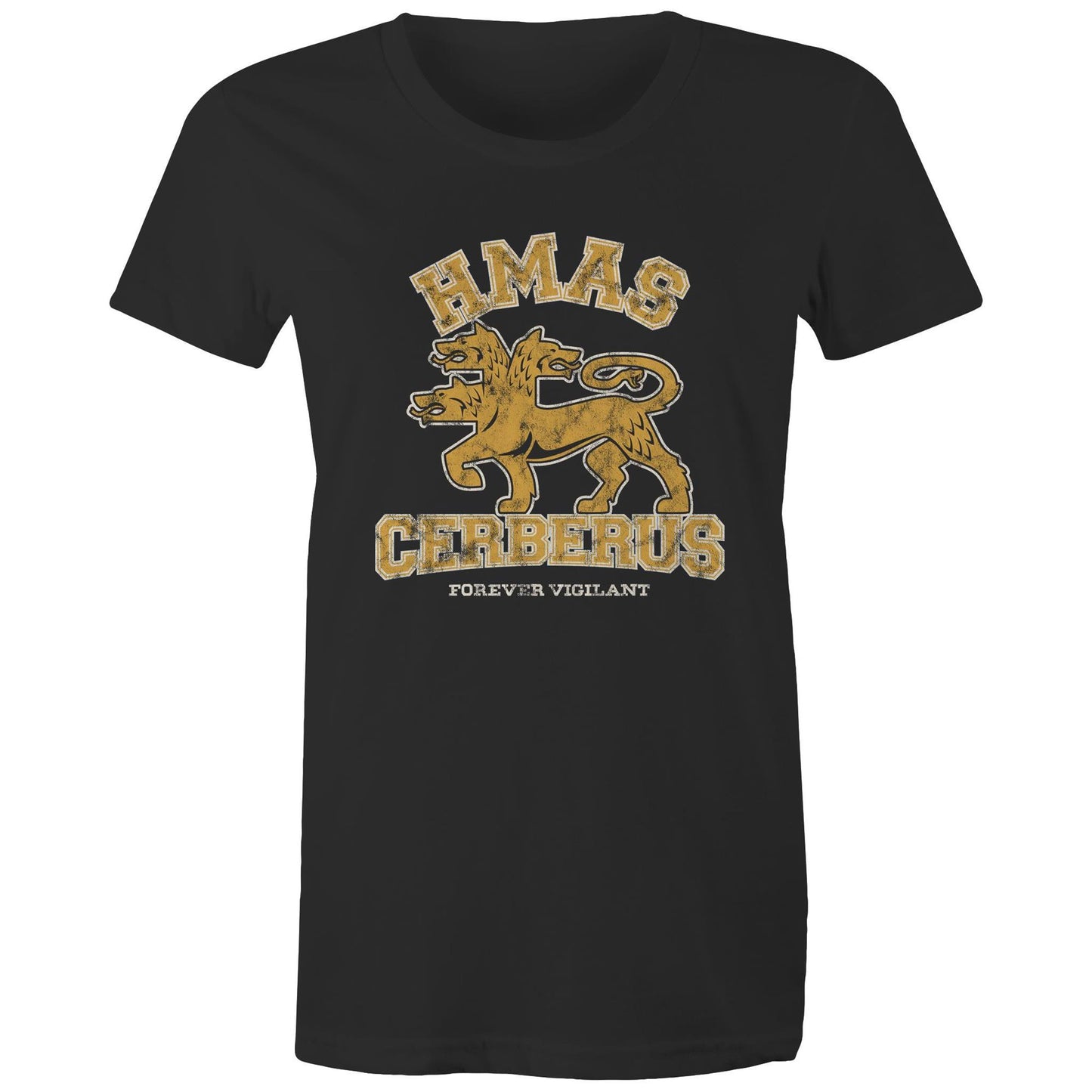 HMAS Cerberus Women's T-shirt (style Alpha, colour)