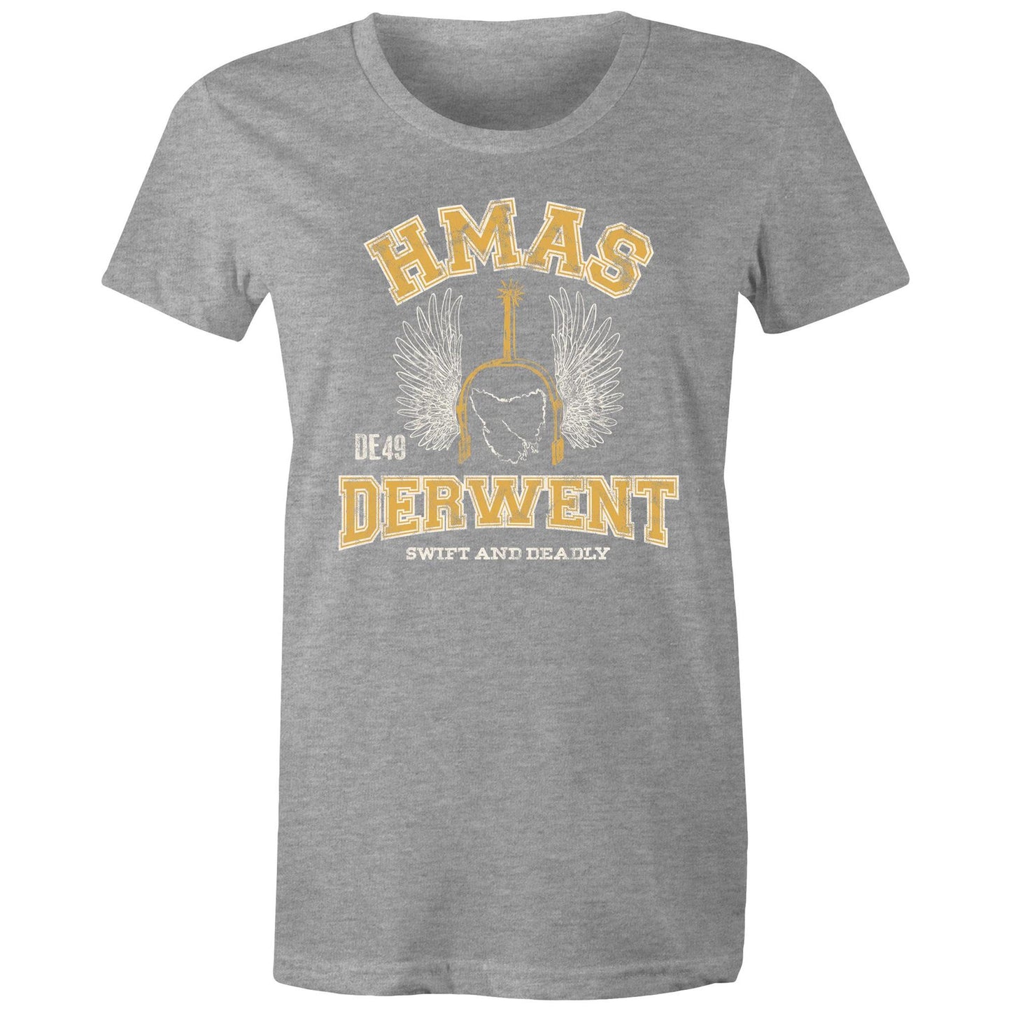 HMAS Derwent DE49 Women's T-shirt (style Alpha, colour)